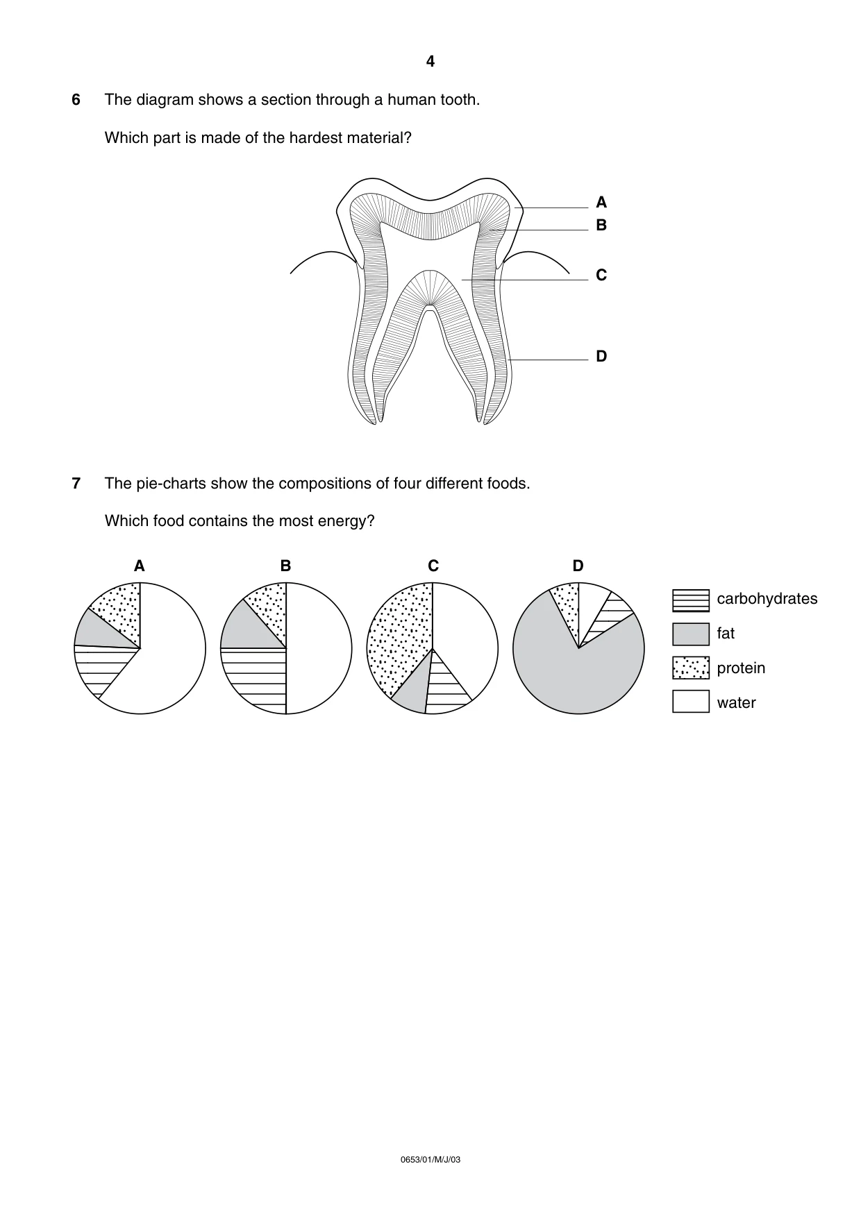Cambridge IGCSE Science - Combined 0653 2003 May/June Paper 1 · Variant 1 question paper, page 4 of 20