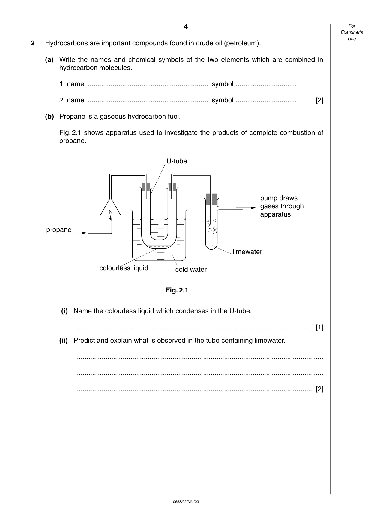 Cambridge IGCSE Science - Combined 0653 2003 May/June Paper 2 · Variant 1 question paper, page 4 of 16