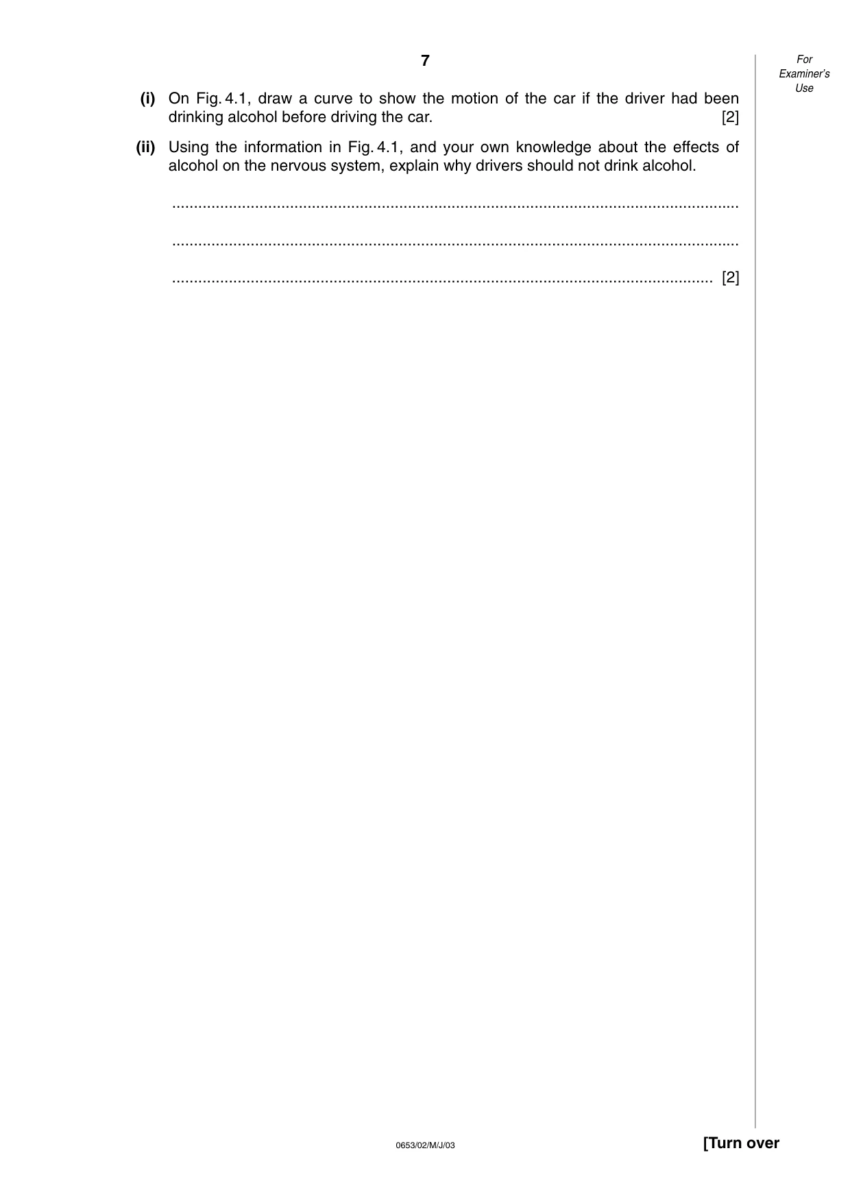 Cambridge IGCSE Science - Combined 0653 2003 May/June Paper 2 · Variant 1 question paper, page 7 of 16