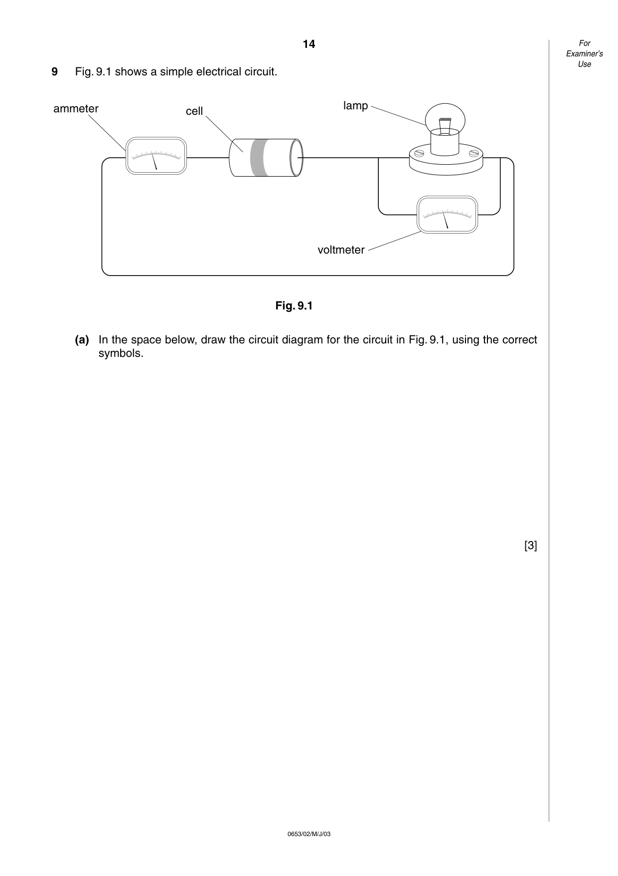 Cambridge IGCSE Science - Combined 0653 2003 May/June Paper 2 · Variant 1 question paper, page 14 of 16