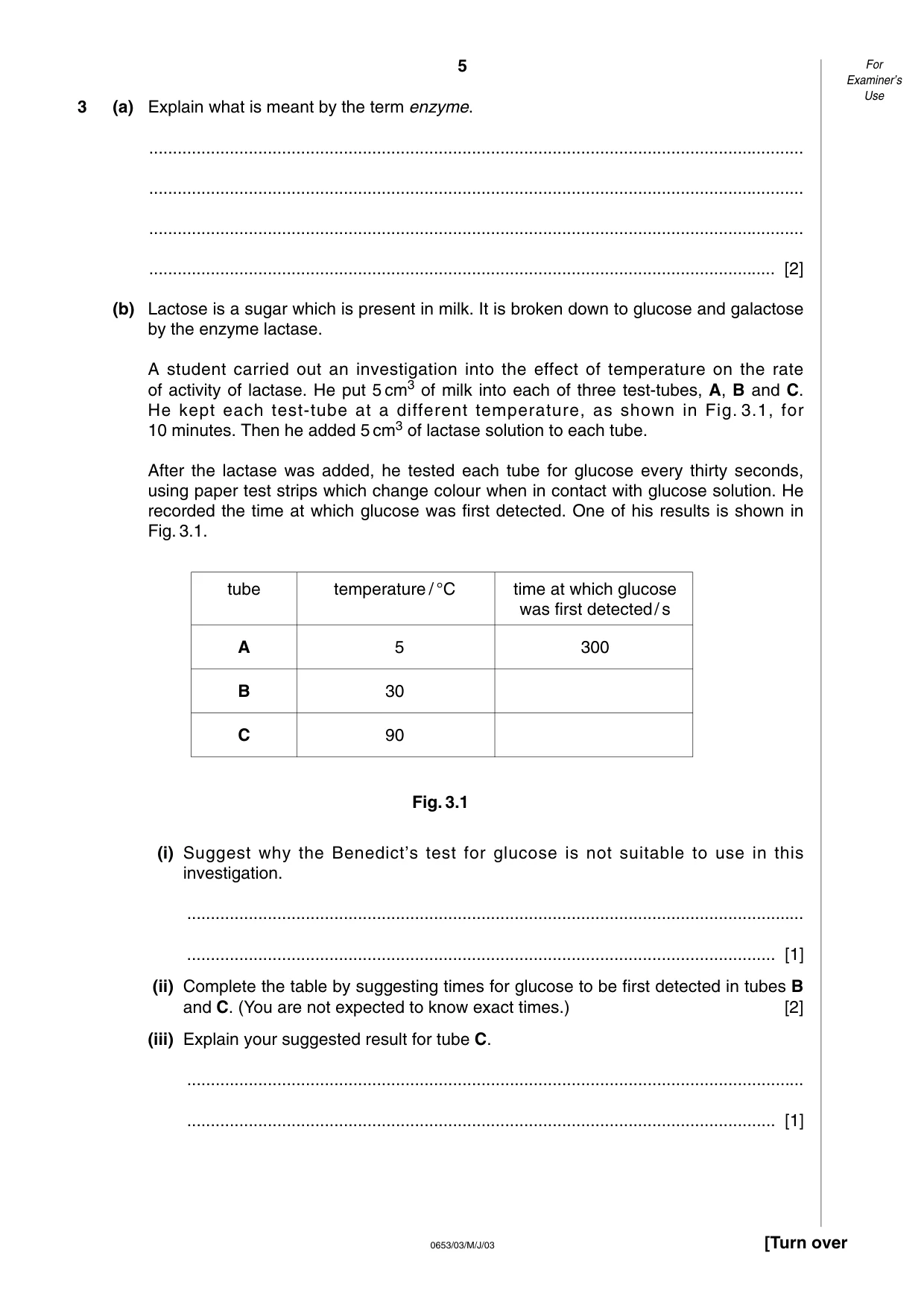Cambridge IGCSE Science - Combined 0653 2003 May/June Paper 3 · Variant 1 question paper, page 5 of 20