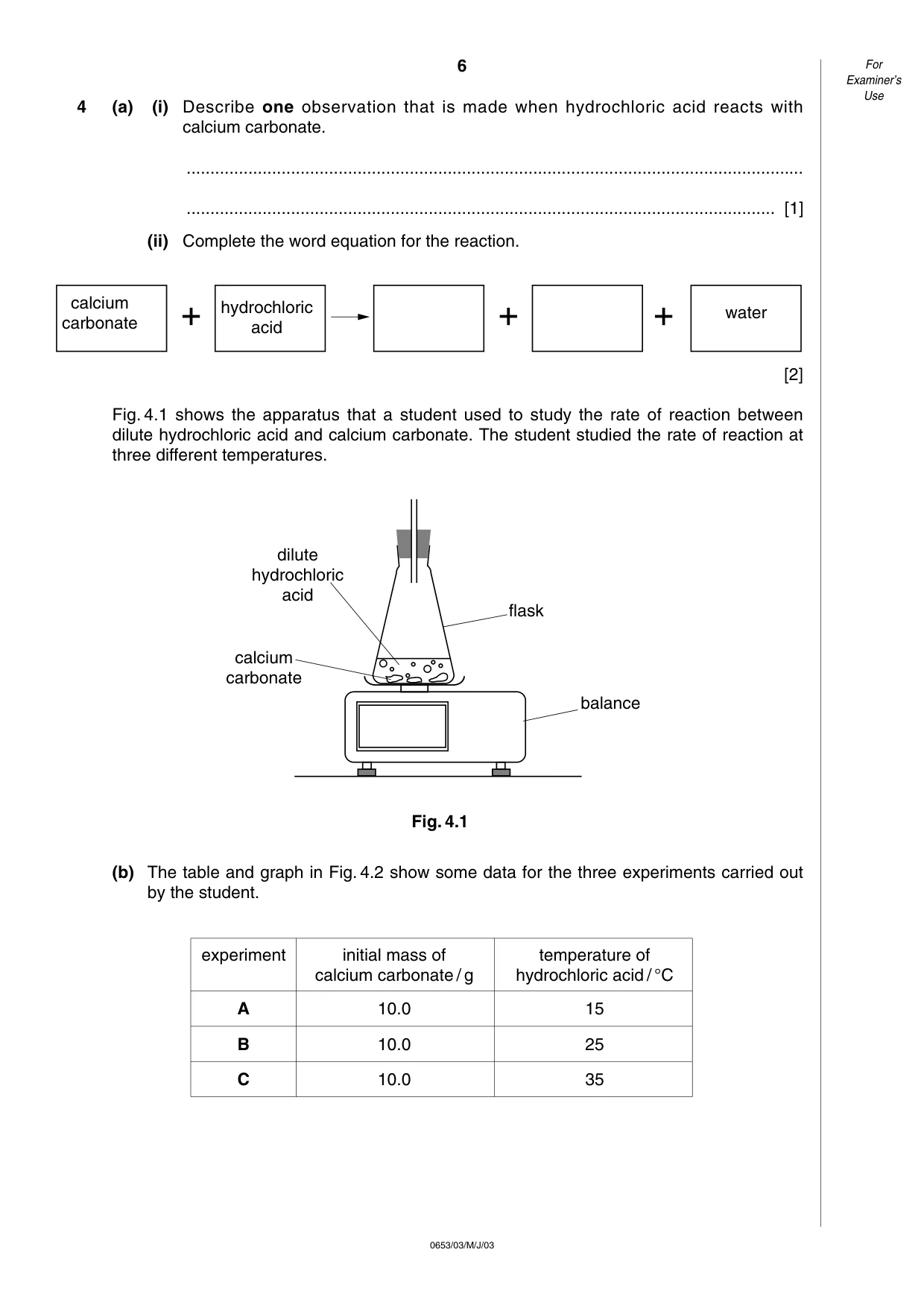 Cambridge IGCSE Science - Combined 0653 2003 May/June Paper 3 · Variant 1 question paper, page 6 of 20