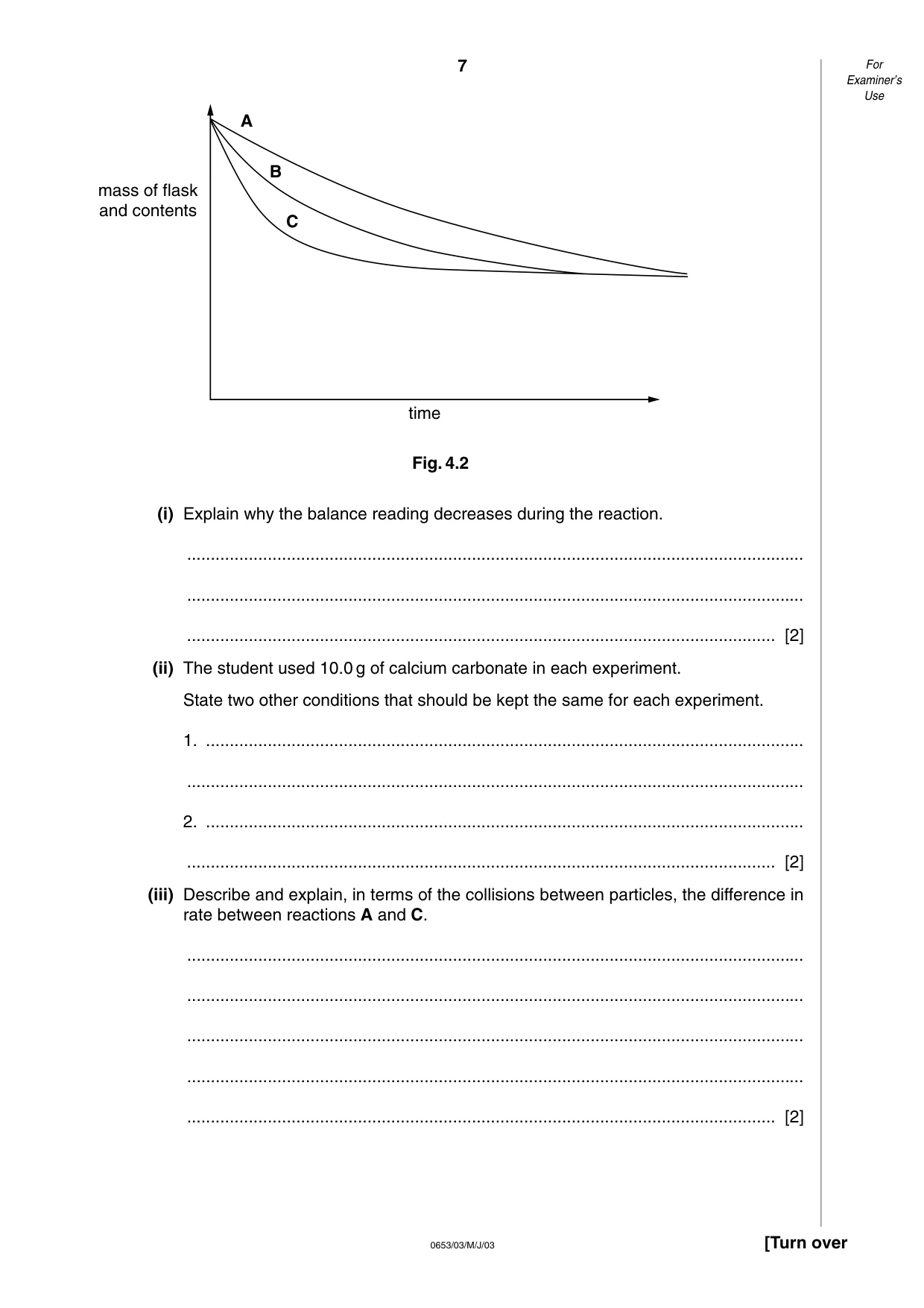 Cambridge IGCSE Science - Combined 0653 2003 May/June Paper 3 · Variant 1 question paper, page 7 of 20