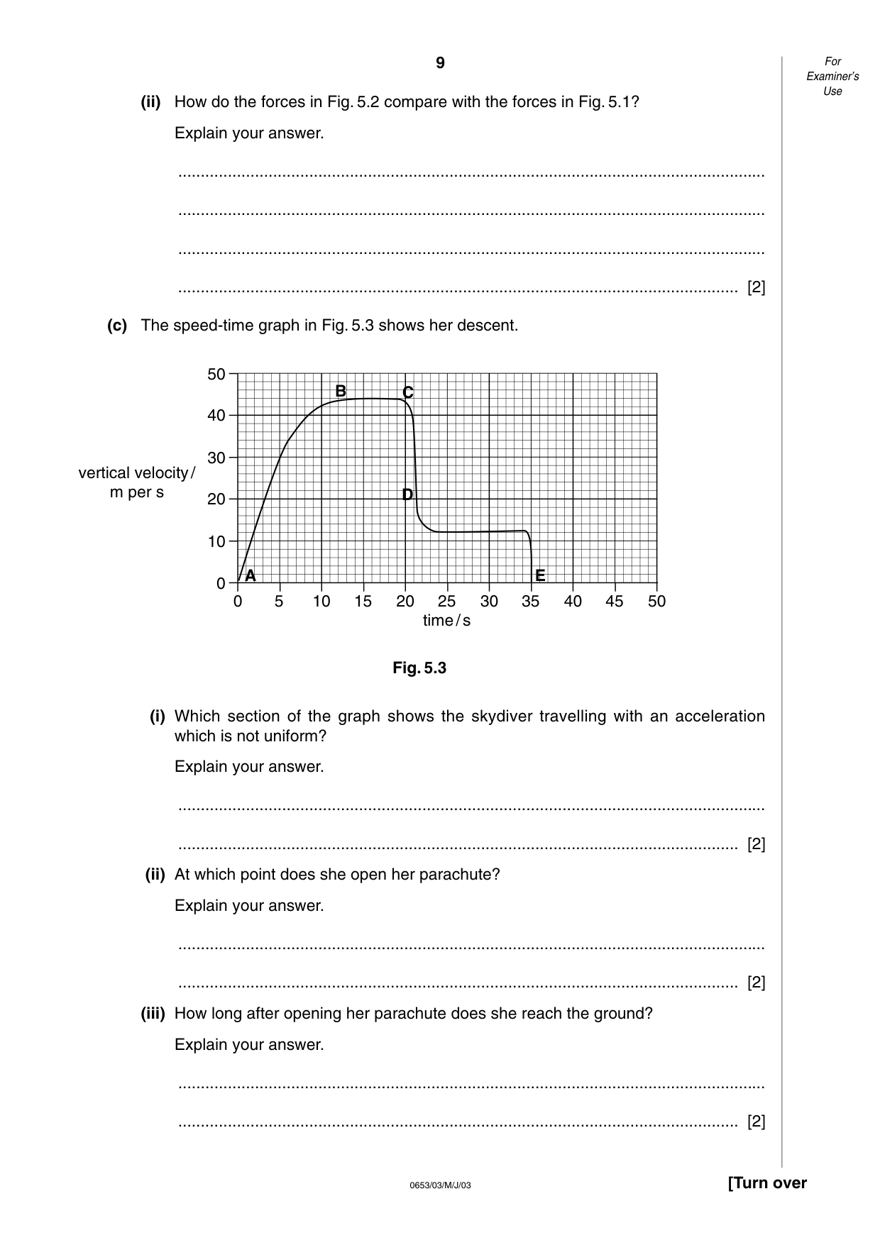 Cambridge IGCSE Science - Combined 0653 2003 May/June Paper 3 · Variant 1 question paper, page 9 of 20