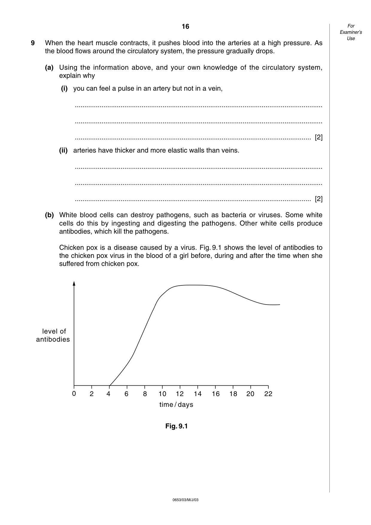 Cambridge IGCSE Science - Combined 0653 2003 May/June Paper 3 · Variant 1 question paper, page 16 of 20