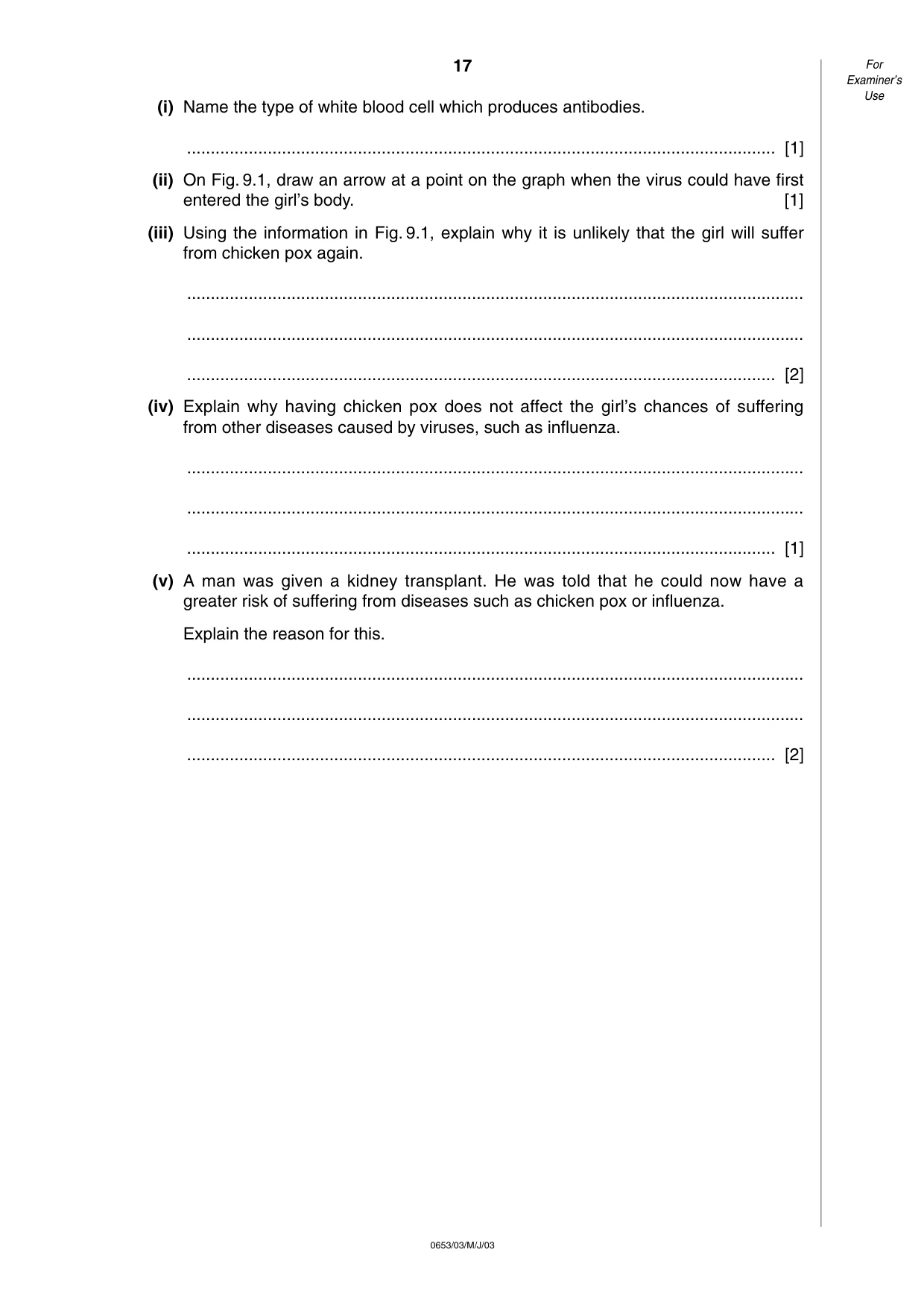 Cambridge IGCSE Science - Combined 0653 2003 May/June Paper 3 · Variant 1 question paper, page 17 of 20