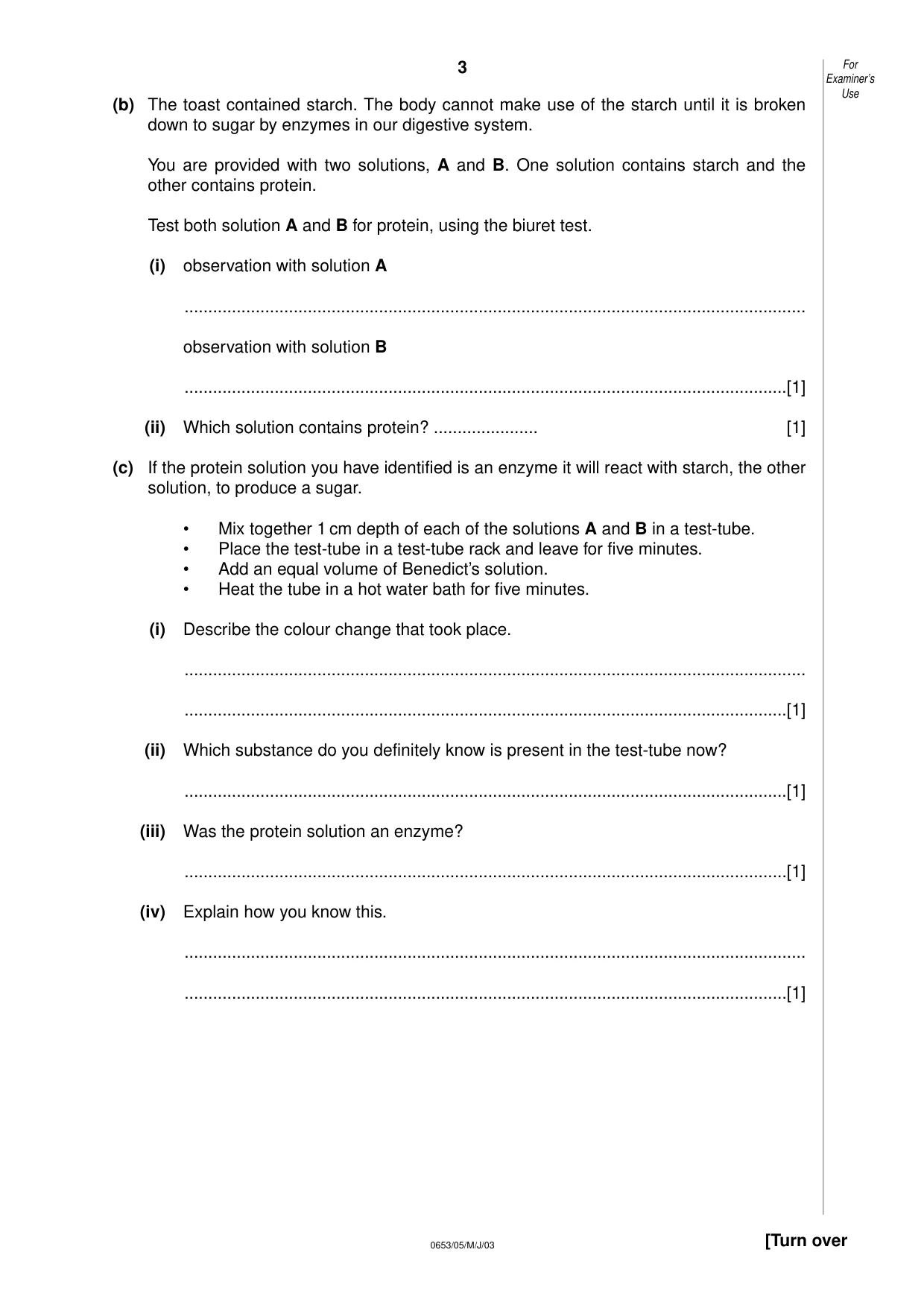 Cambridge IGCSE Science - Combined 0653 2003 May/June Paper 5 · Variant 1 question paper, page 3 of 12