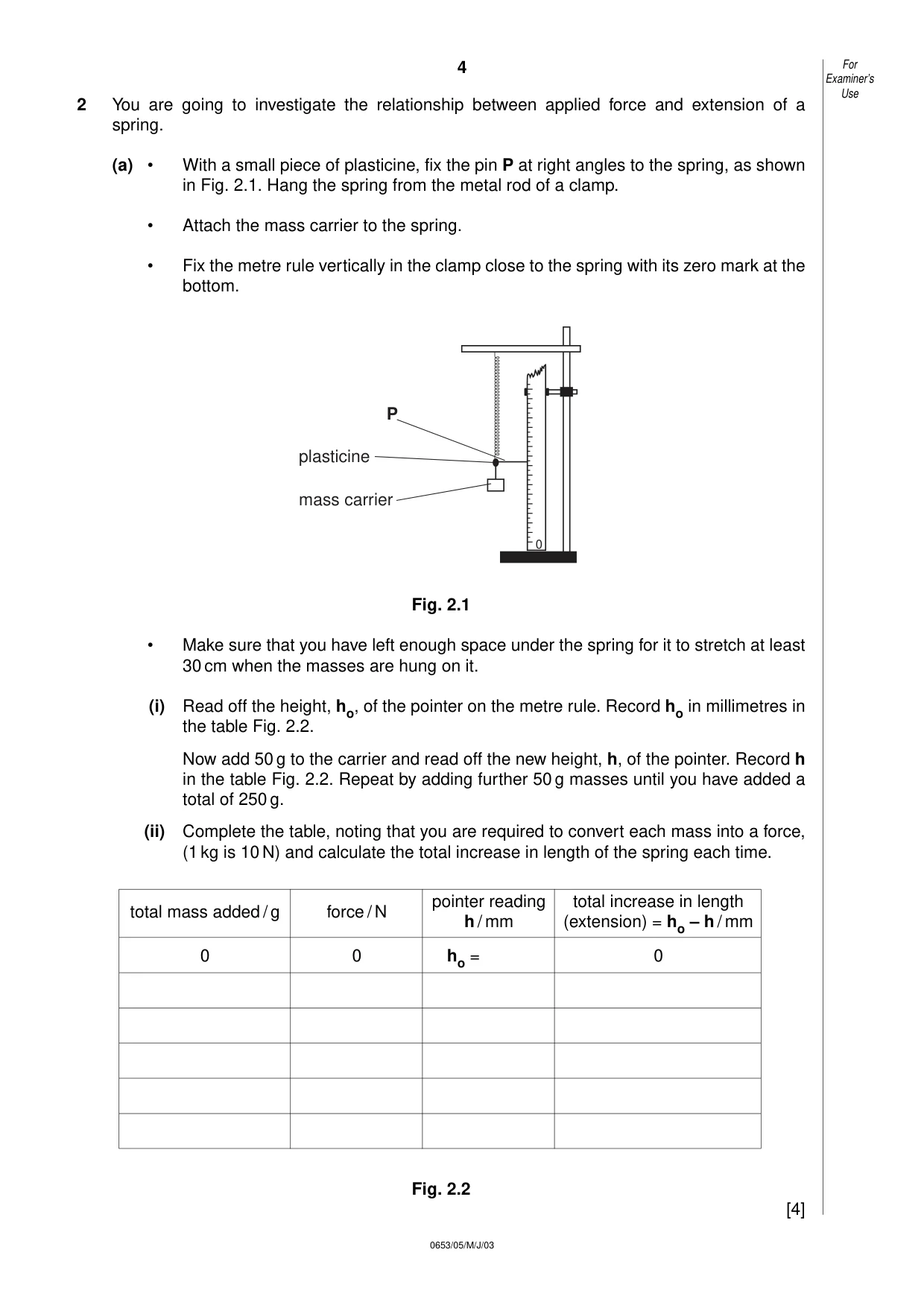 Cambridge IGCSE Science - Combined 0653 2003 May/June Paper 5 · Variant 1 question paper, page 4 of 12