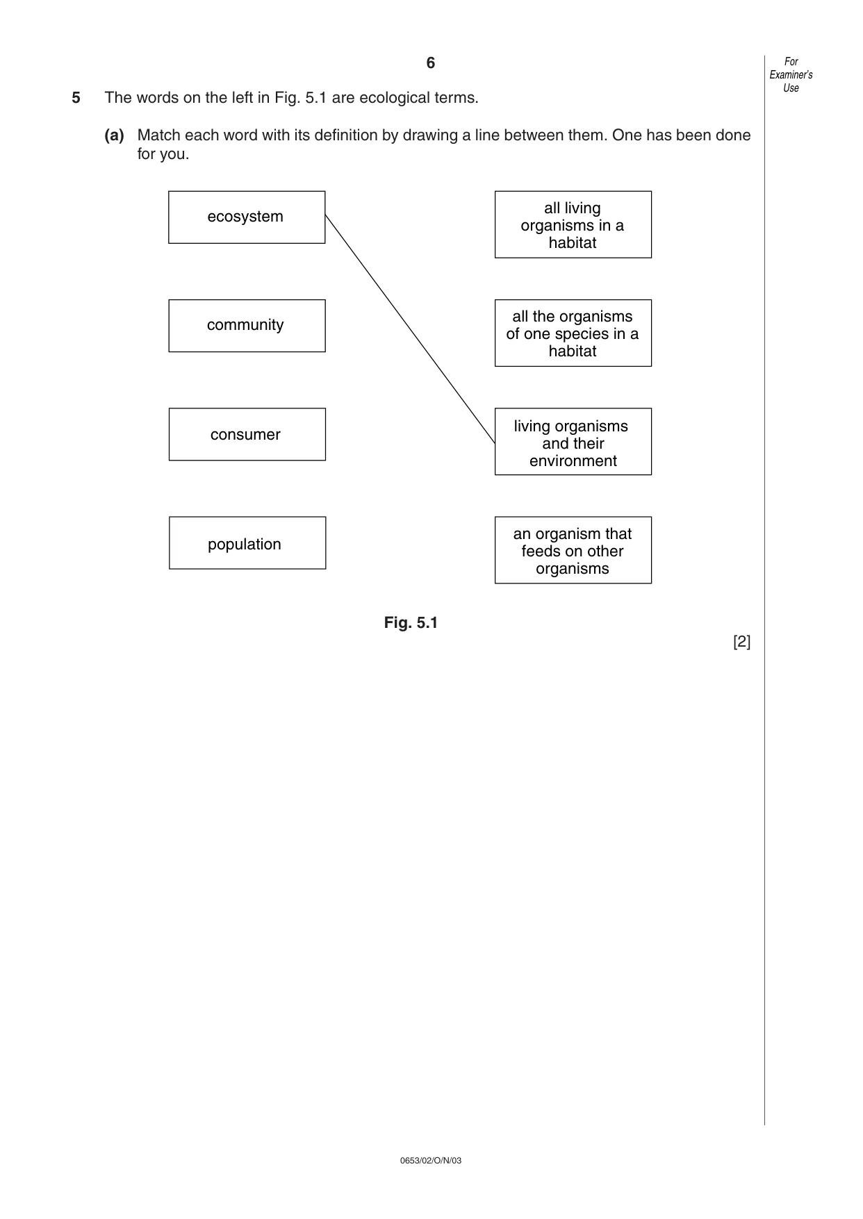 Cambridge IGCSE Science - Combined 0653 2003 Oct/Nov Paper 2 · Variant 1 question paper, page 6 of 16