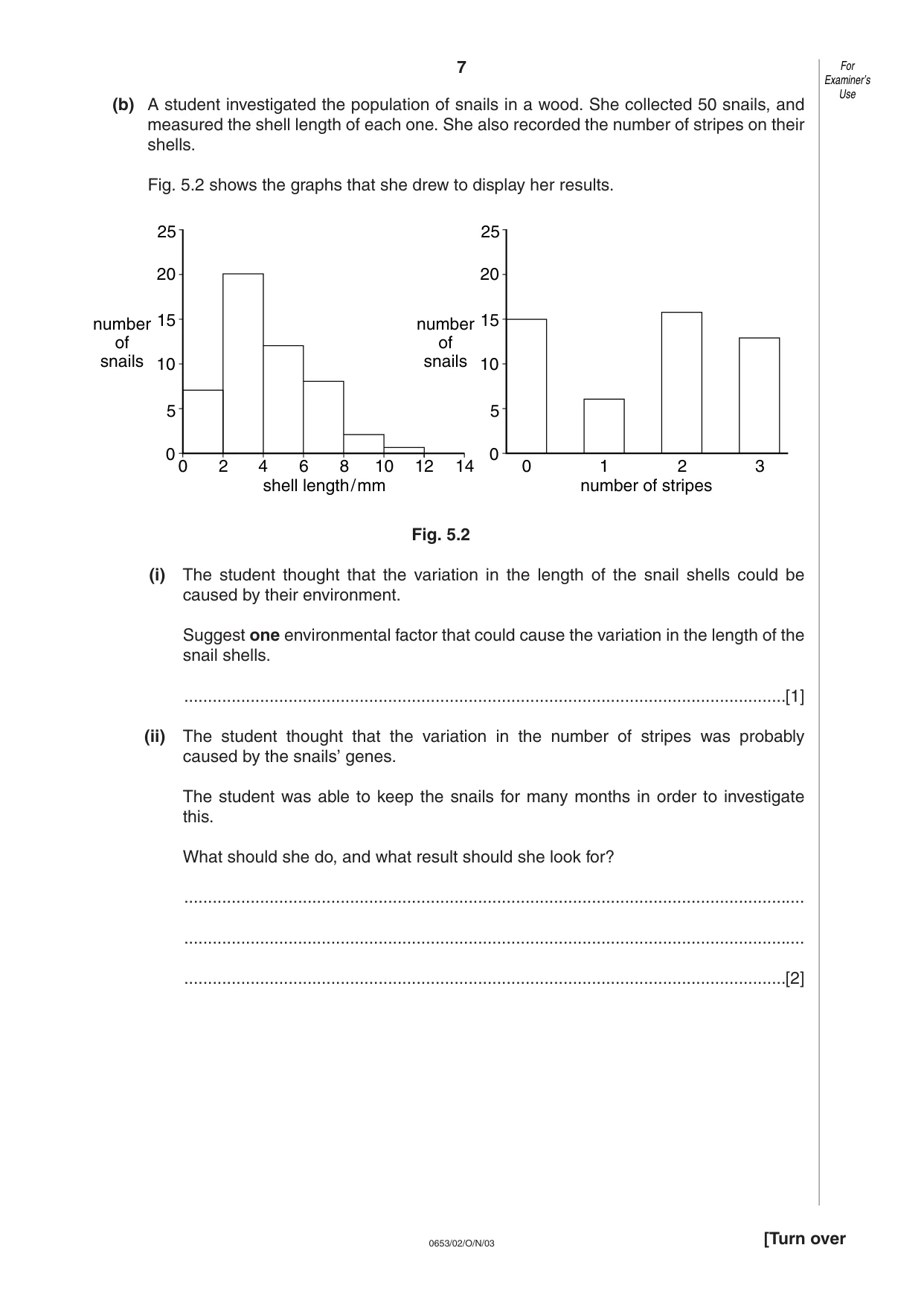 Cambridge IGCSE Science - Combined 0653 2003 Oct/Nov Paper 2 · Variant 1 question paper, page 7 of 16