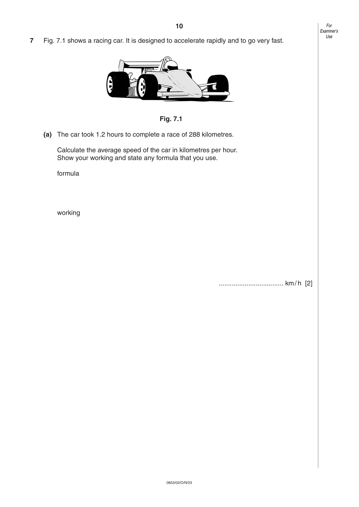 Cambridge IGCSE Science - Combined 0653 2003 Oct/Nov Paper 2 · Variant 1 question paper, page 10 of 16
