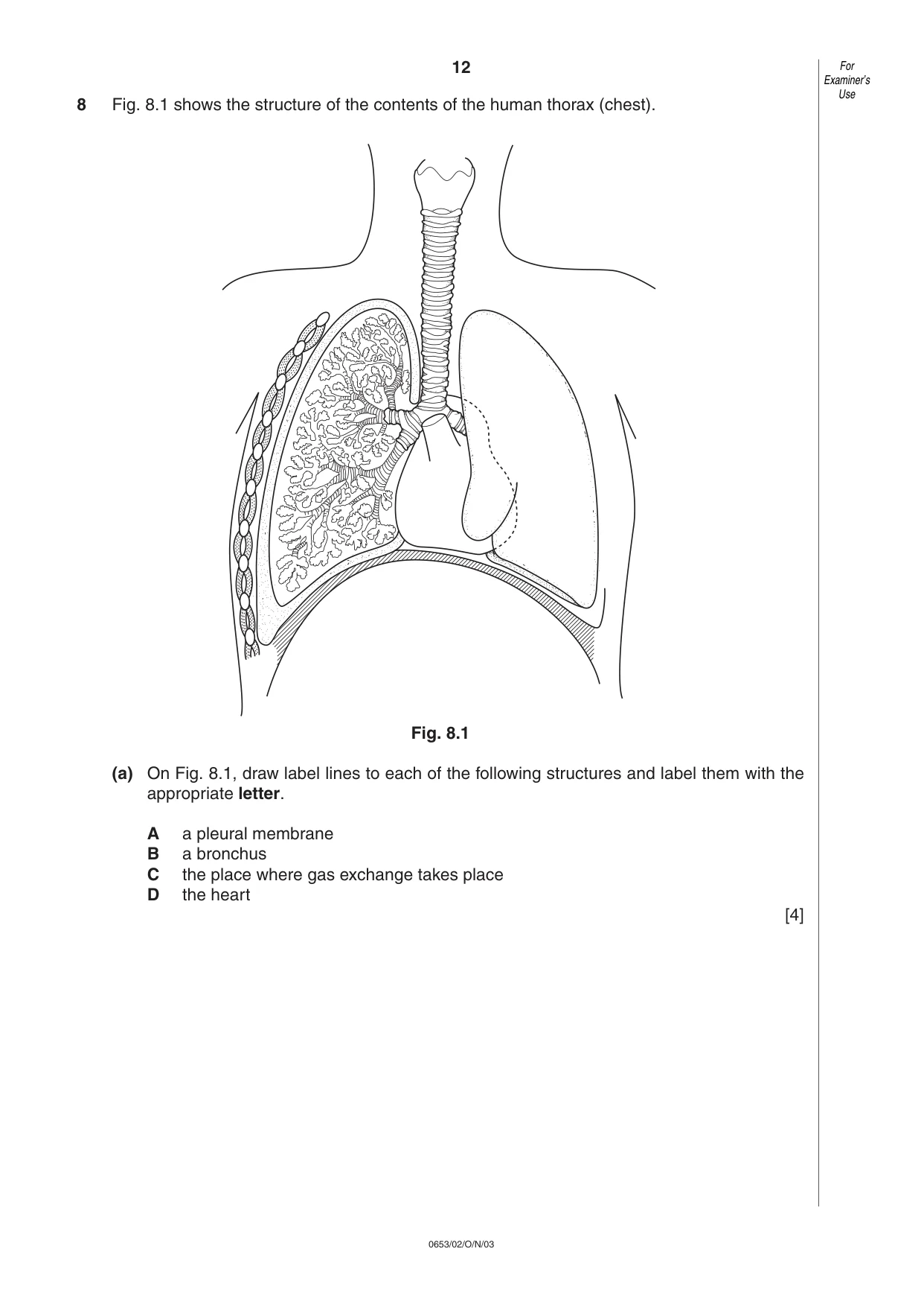 Cambridge IGCSE Science - Combined 0653 2003 Oct/Nov Paper 2 · Variant 1 question paper, page 12 of 16