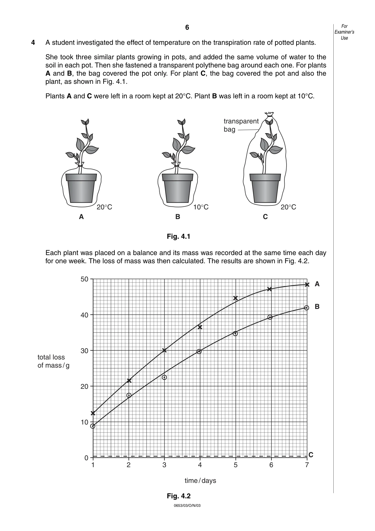 Cambridge IGCSE Science - Combined 0653 2003 Oct/Nov Paper 3 · Variant 1 question paper, page 6 of 16