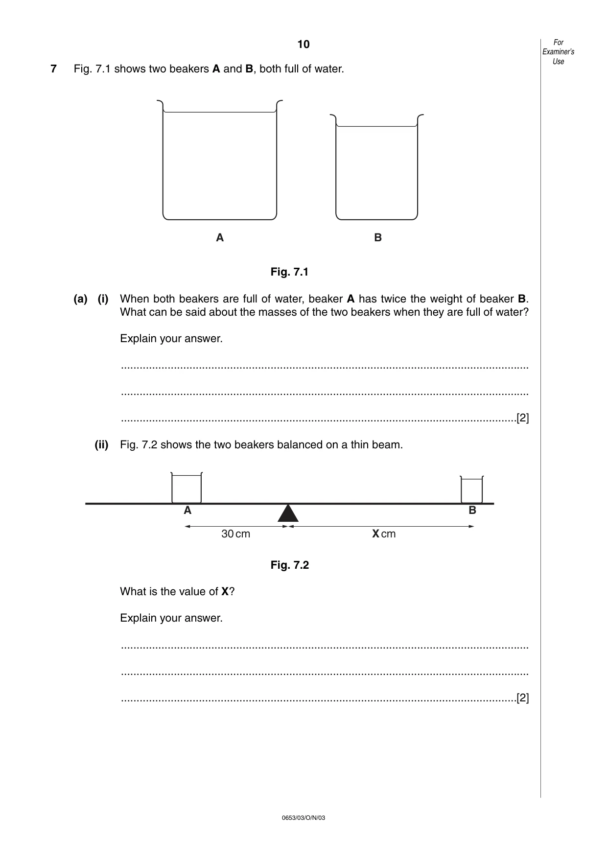 Cambridge IGCSE Science - Combined 0653 2003 Oct/Nov Paper 3 · Variant 1 question paper, page 10 of 16