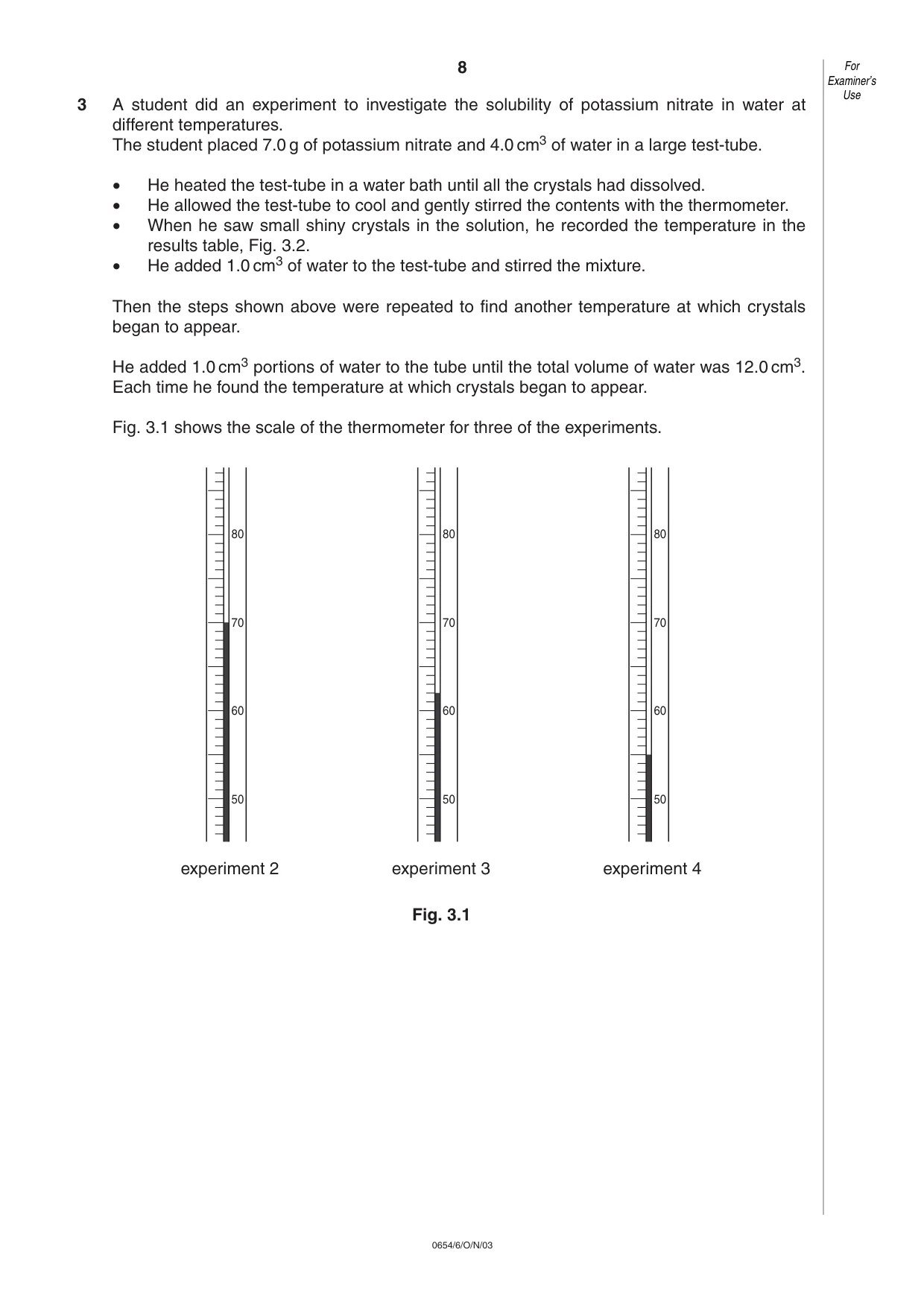 Cambridge IGCSE Science - Combined 0653 2003 Oct/Nov Paper 6 · Variant 1 question paper, page 8 of 20
