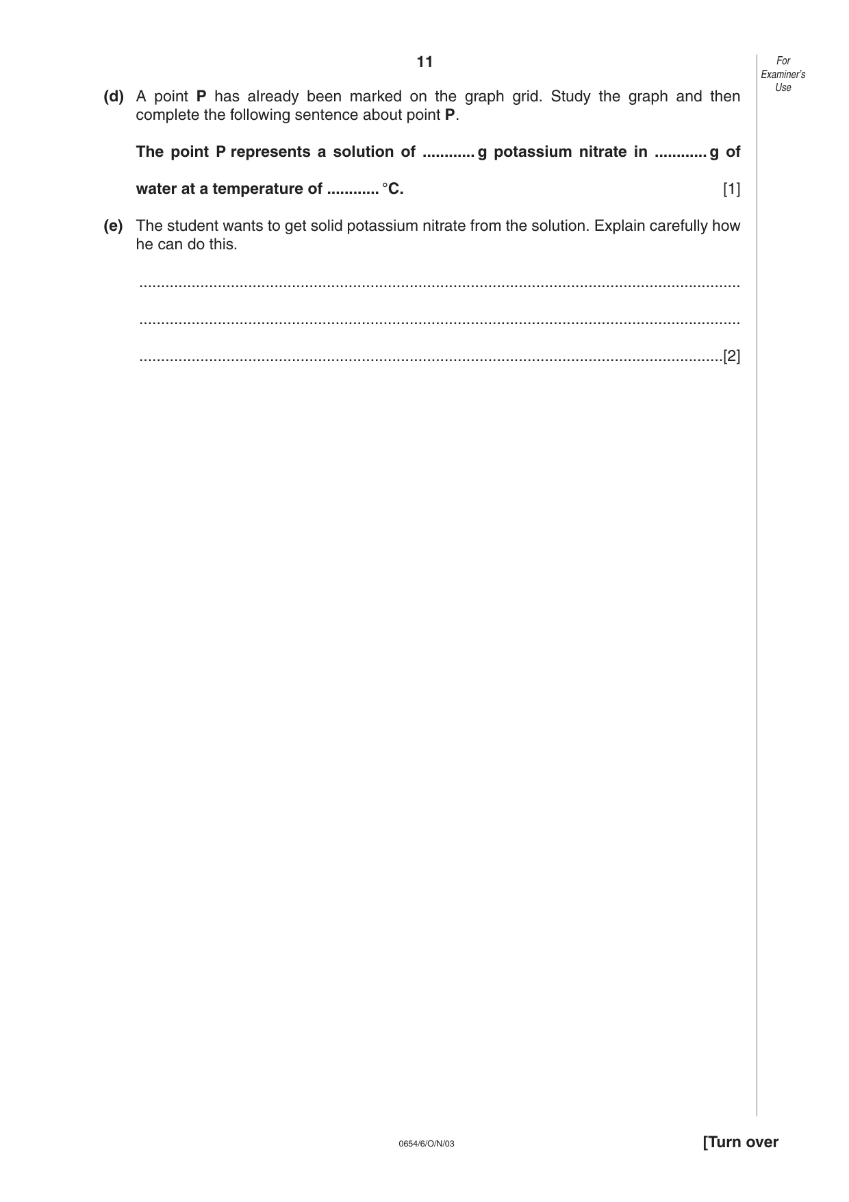Cambridge IGCSE Science - Combined 0653 2003 Oct/Nov Paper 6 · Variant 1 question paper, page 11 of 20