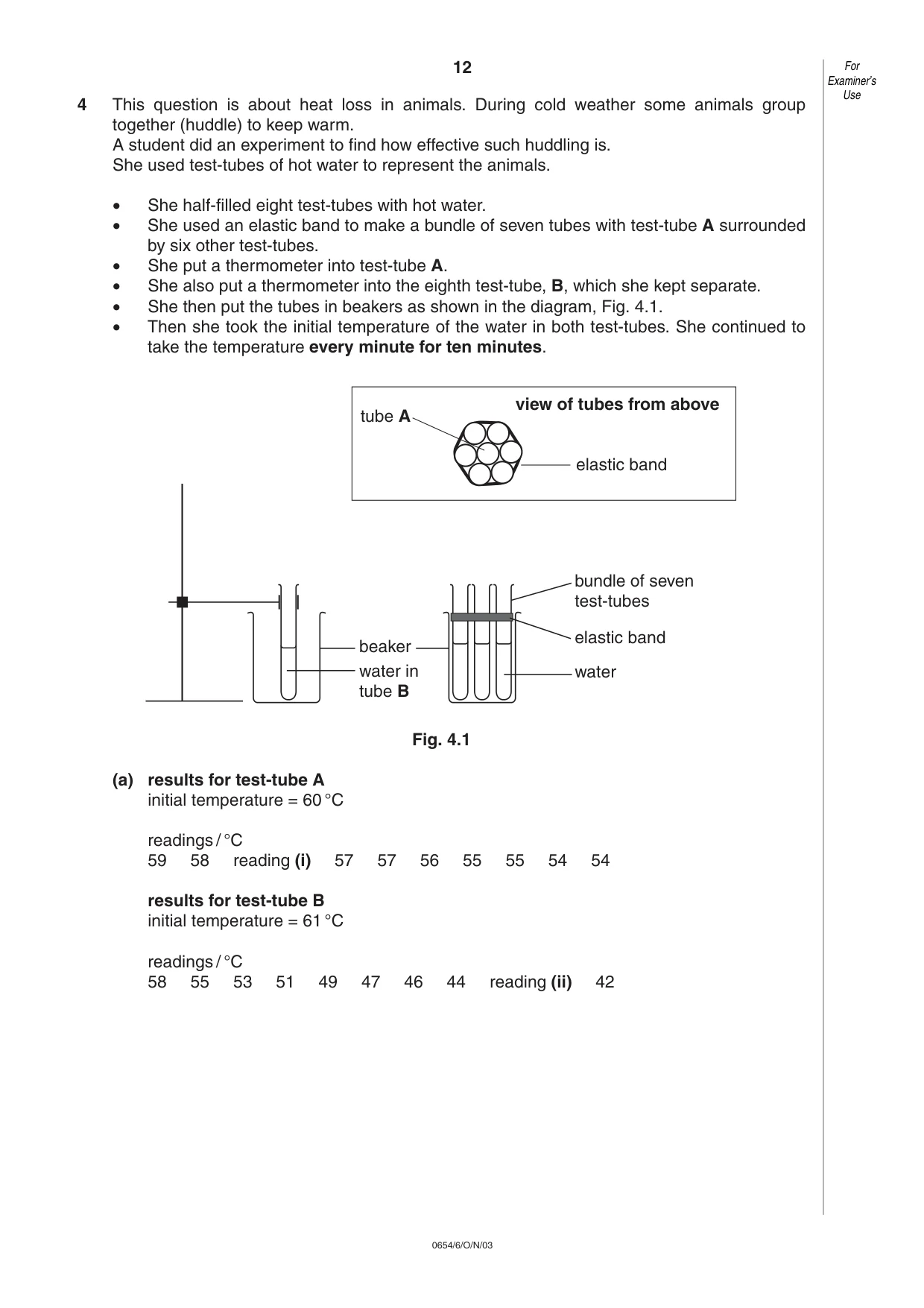 Cambridge IGCSE Science - Combined 0653 2003 Oct/Nov Paper 6 · Variant 1 question paper, page 12 of 20
