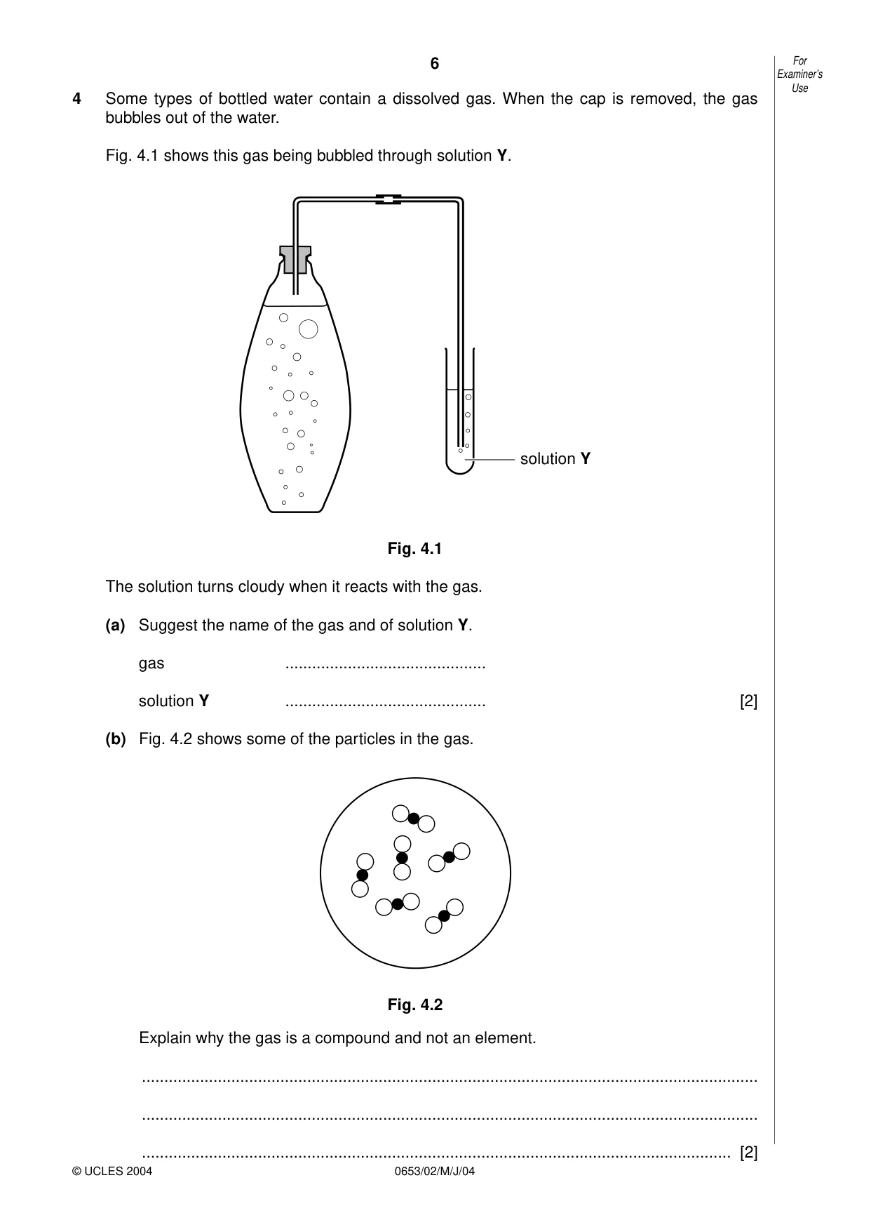 Cambridge IGCSE Science - Combined 0653 2004 May/June Paper 2 · Variant 1 question paper, page 6 of 20