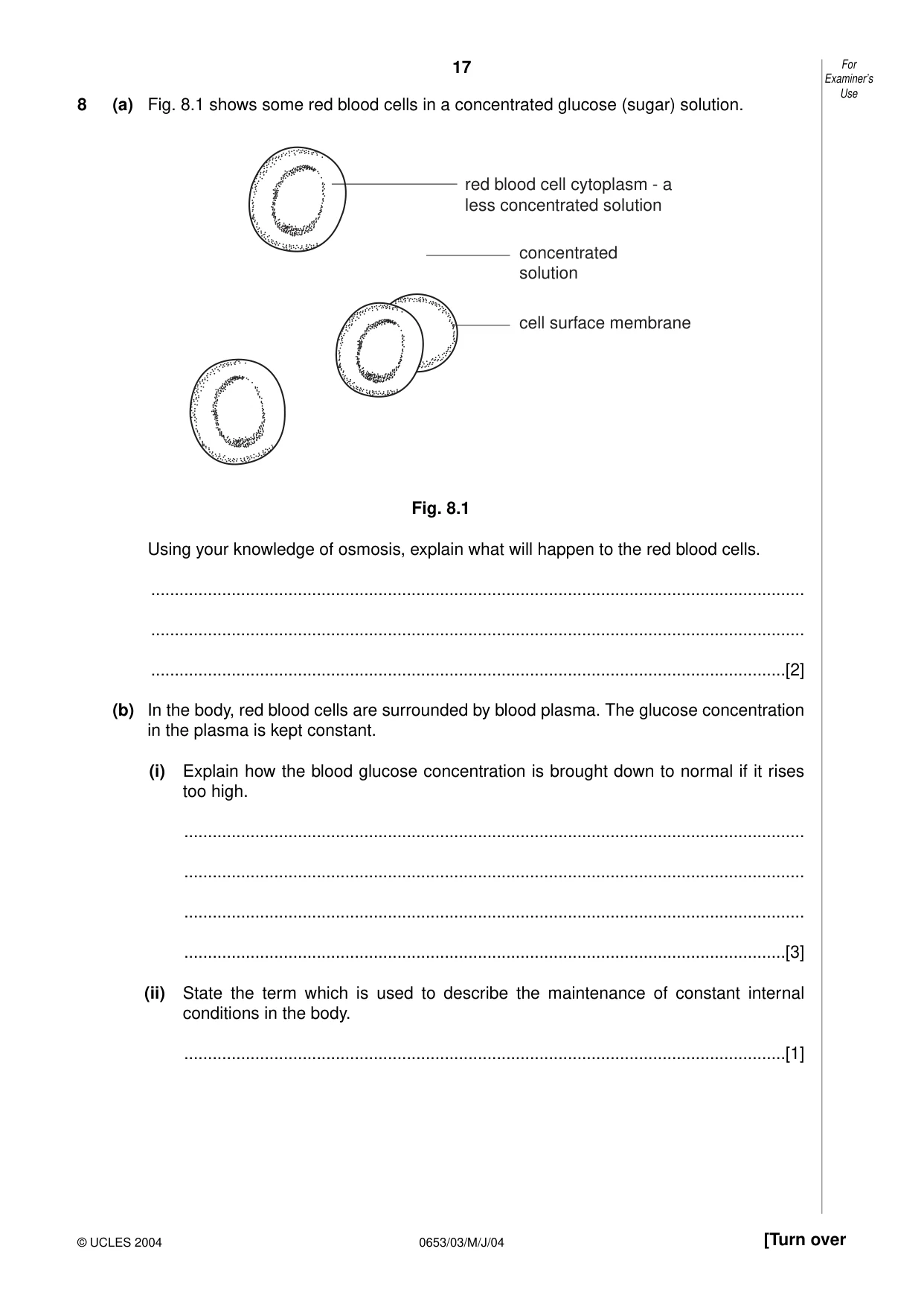 Cambridge IGCSE Science - Combined 0653 2004 May/June Paper 3 · Variant 1 question paper, page 17 of 20