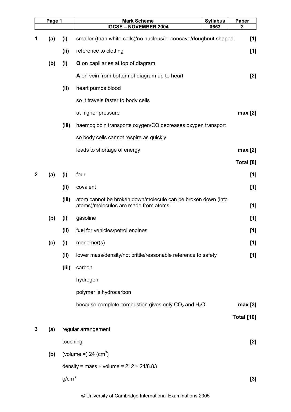 Mark scheme, page 4 of 7