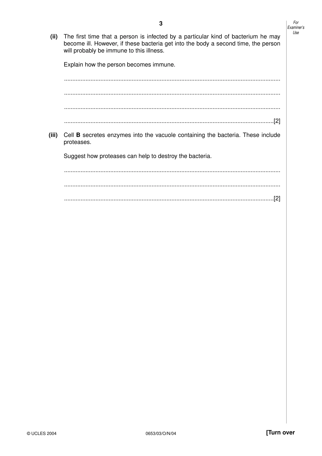 Cambridge IGCSE Science - Combined 0653 2004 Oct/Nov Paper 3 · Variant 1 question paper, page 3 of 20