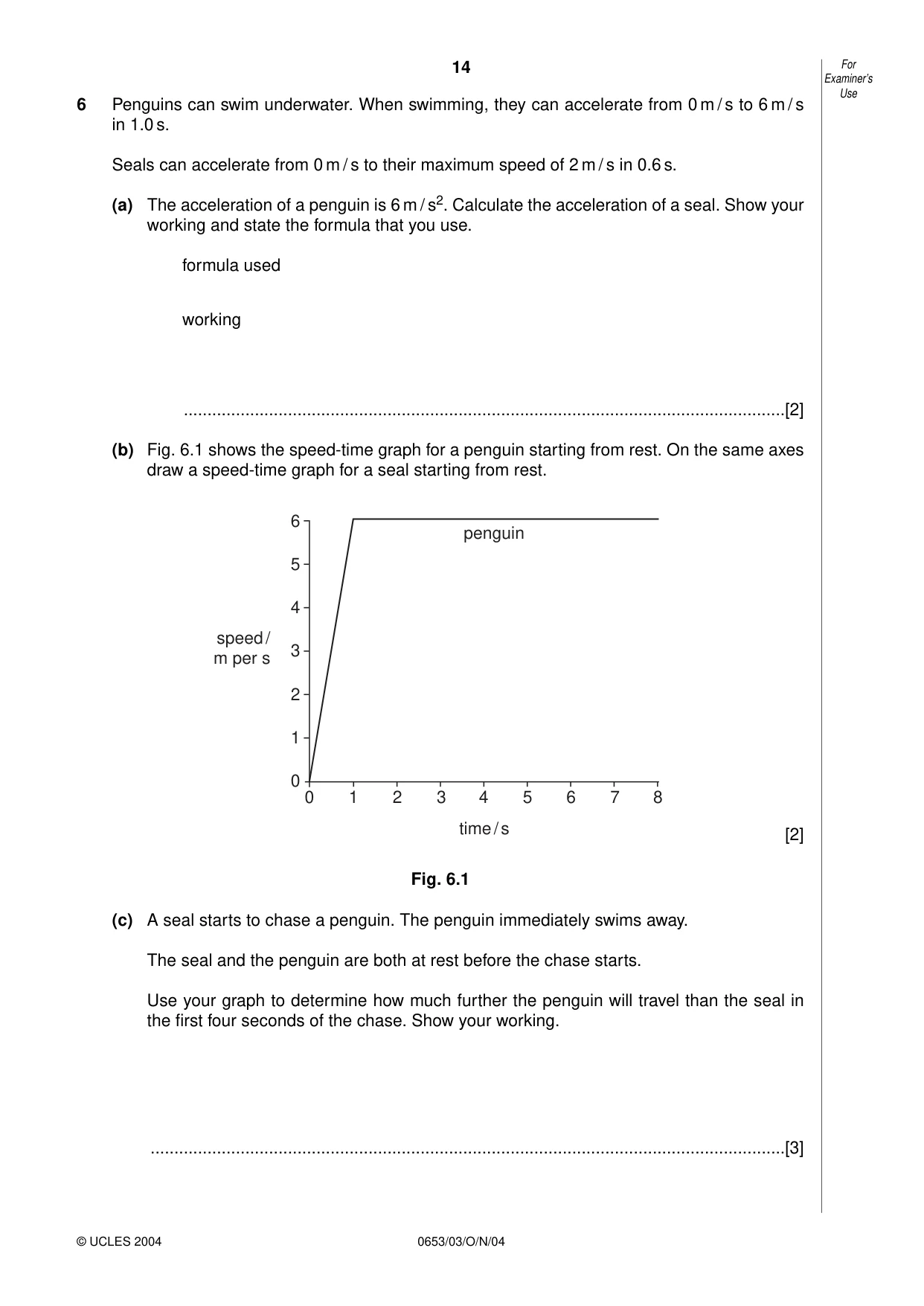 Cambridge IGCSE Science - Combined 0653 2004 Oct/Nov Paper 3 · Variant 1 question paper, page 14 of 20