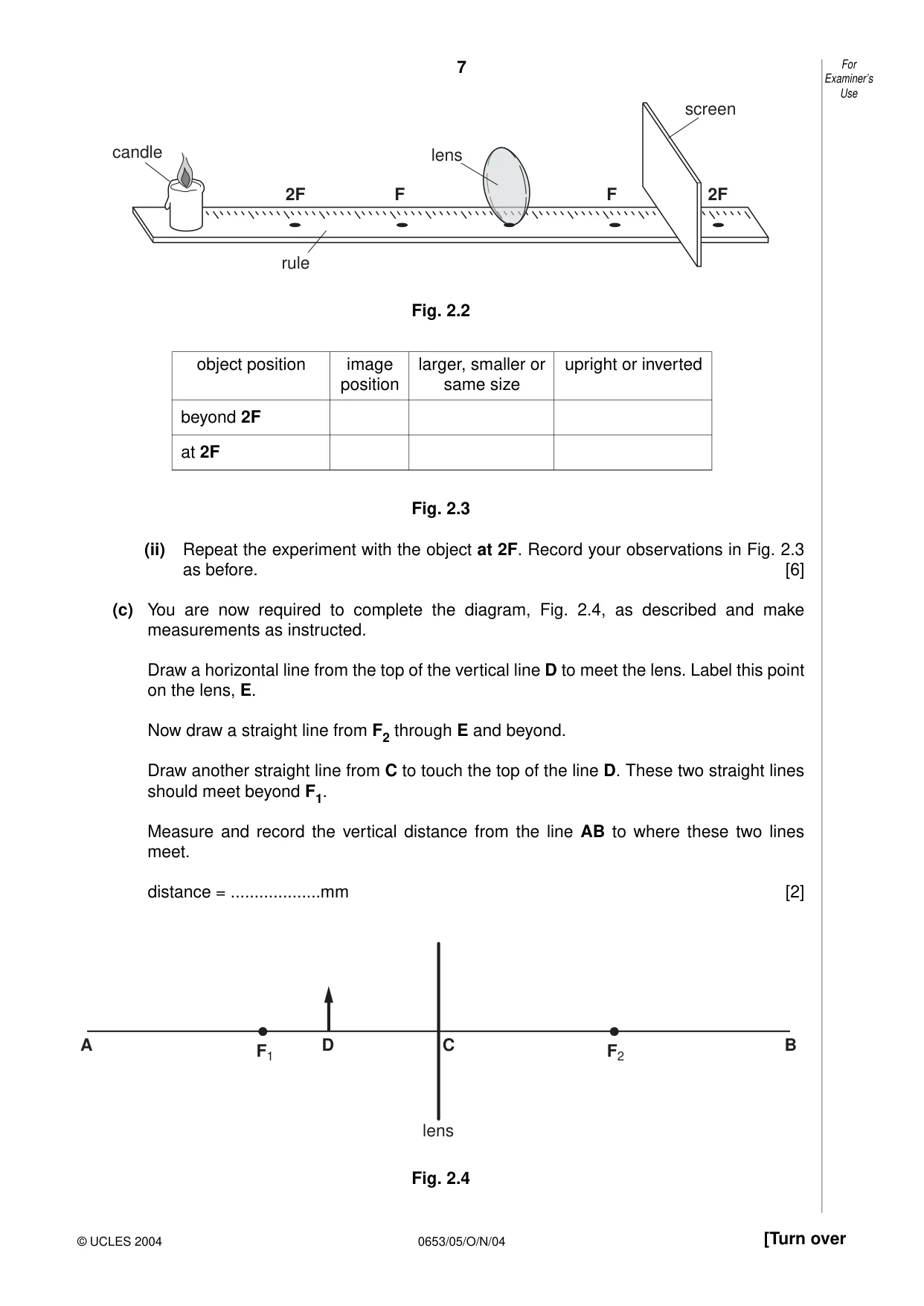 Cambridge IGCSE Science - Combined 0653 2004 Oct/Nov Paper 5 · Variant 1 question paper, page 7 of 12