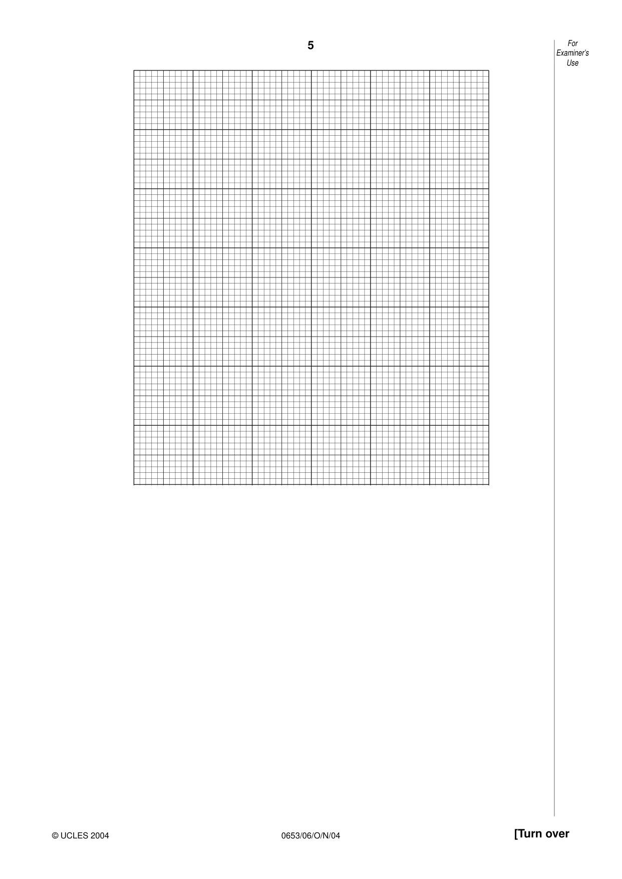 Cambridge IGCSE Science - Combined 0653 2004 Oct/Nov Paper 6 · Variant 1 question paper, page 5 of 16