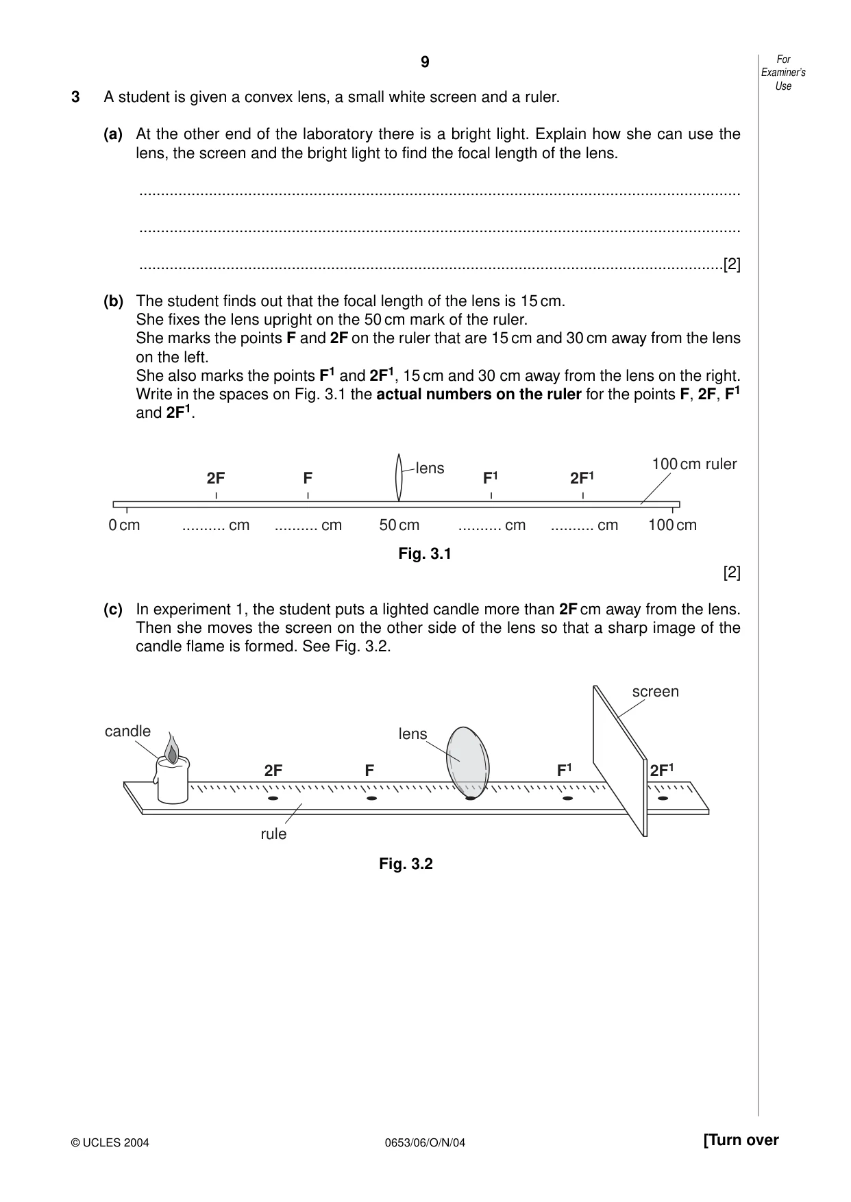 Cambridge IGCSE Science - Combined 0653 2004 Oct/Nov Paper 6 · Variant 1 question paper, page 9 of 16