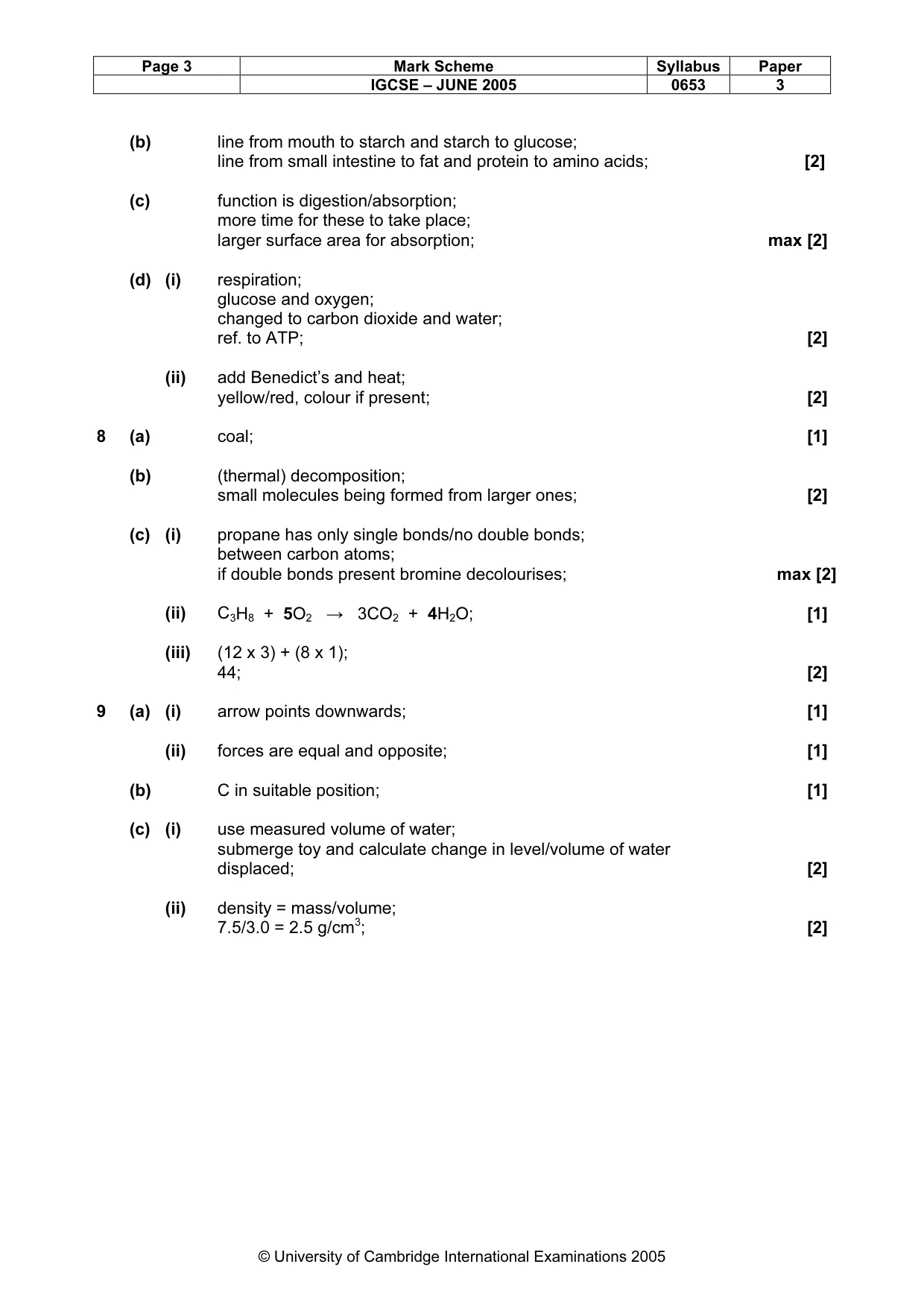 Mark scheme, page 6 of 6