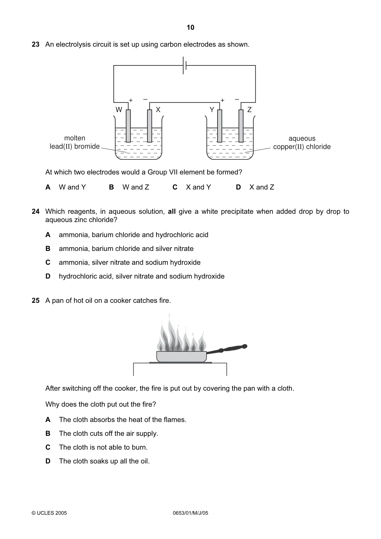 Cambridge IGCSE Science - Combined 0653 2005 May/June Paper 1 · Variant 1 question paper, page 10 of 20