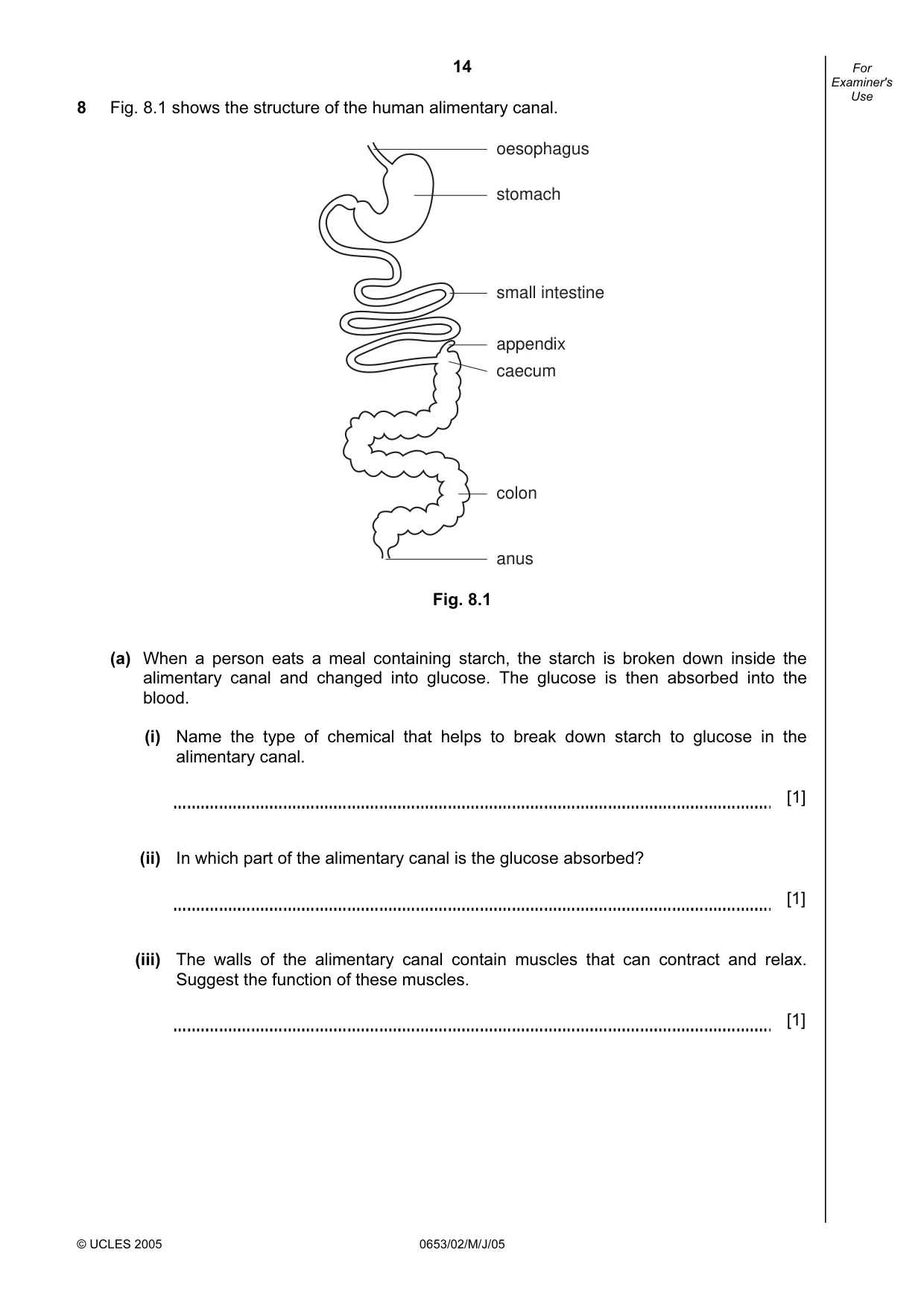 Cambridge IGCSE Science - Combined 0653 2005 May/June Paper 2 · Variant 1 question paper, page 14 of 20