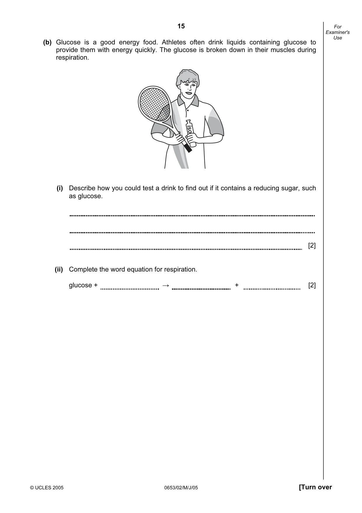 Cambridge IGCSE Science - Combined 0653 2005 May/June Paper 2 · Variant 1 question paper, page 15 of 20