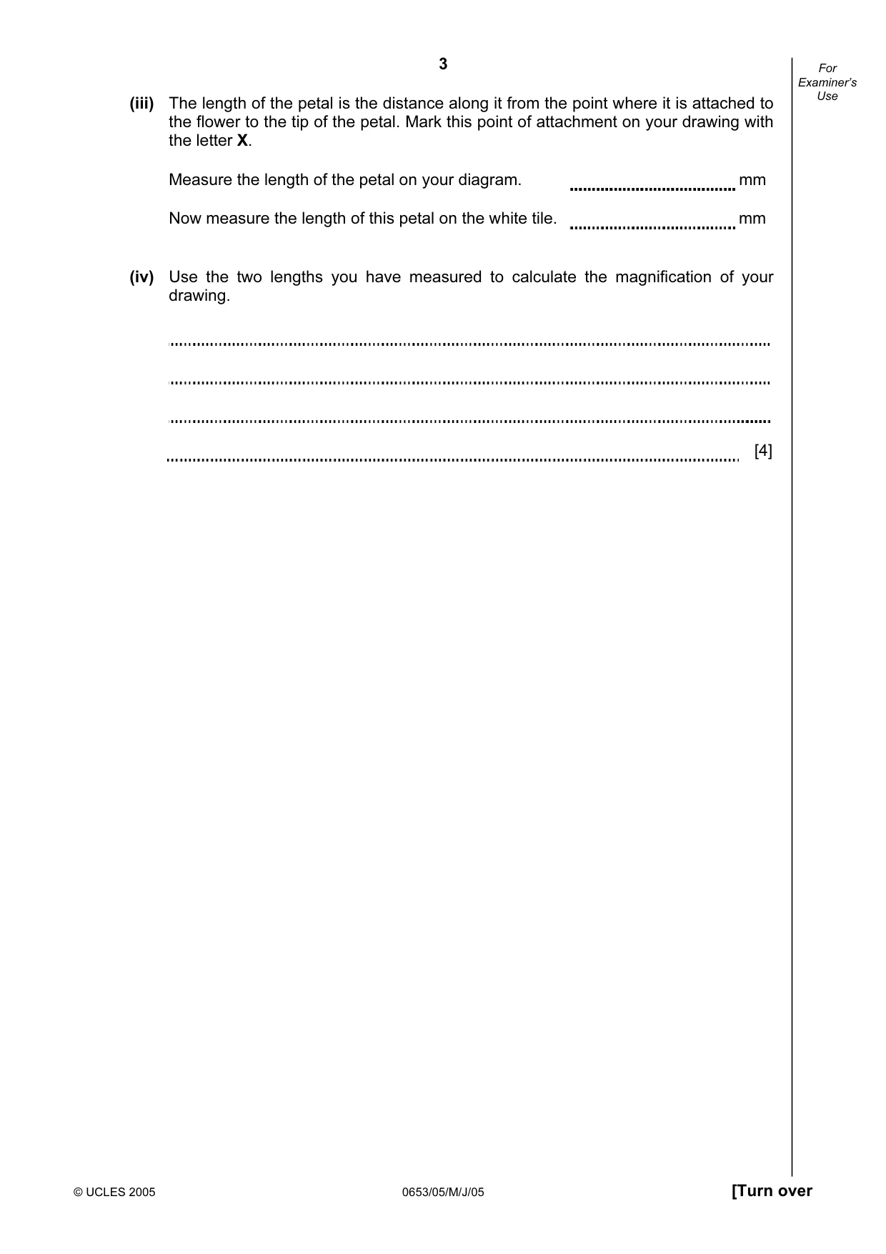 Cambridge IGCSE Science - Combined 0653 2005 May/June Paper 5 · Variant 1 question paper, page 3 of 8