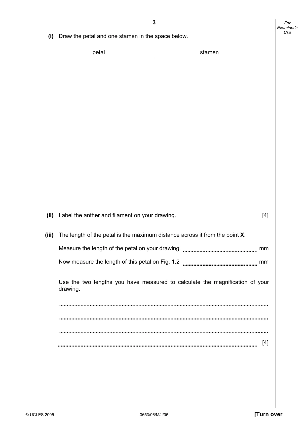 Cambridge IGCSE Science - Combined 0653 2005 May/June Paper 6 · Variant 1 question paper, page 3 of 16