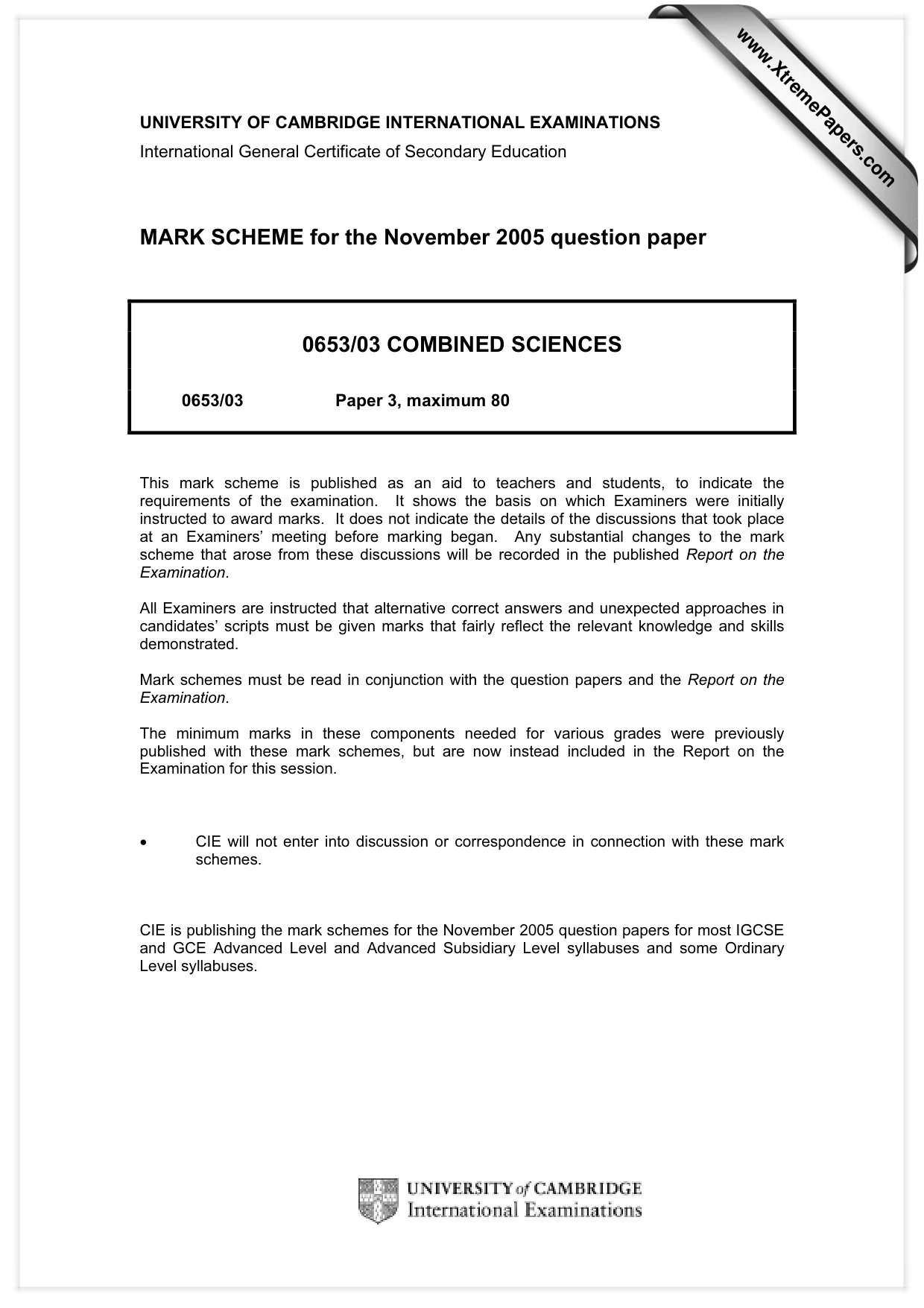 Mark scheme, page 1 of 7