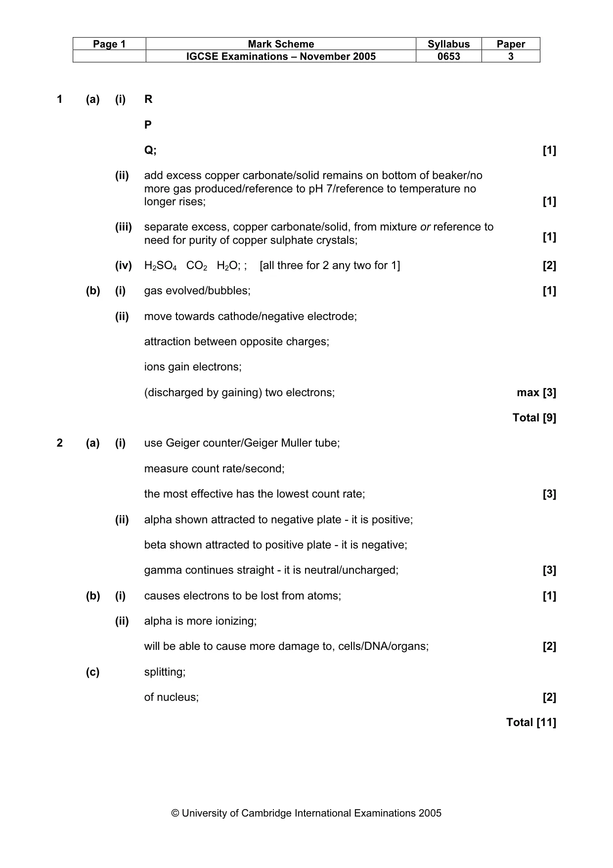 Mark scheme, page 2 of 7