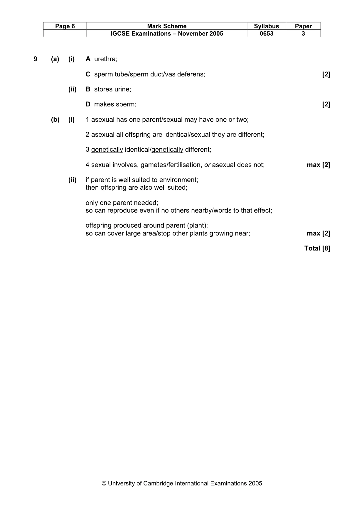 Mark scheme, page 7 of 7