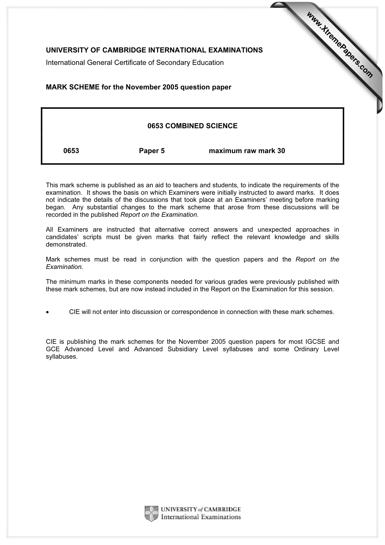 Mark scheme, page 1 of 3