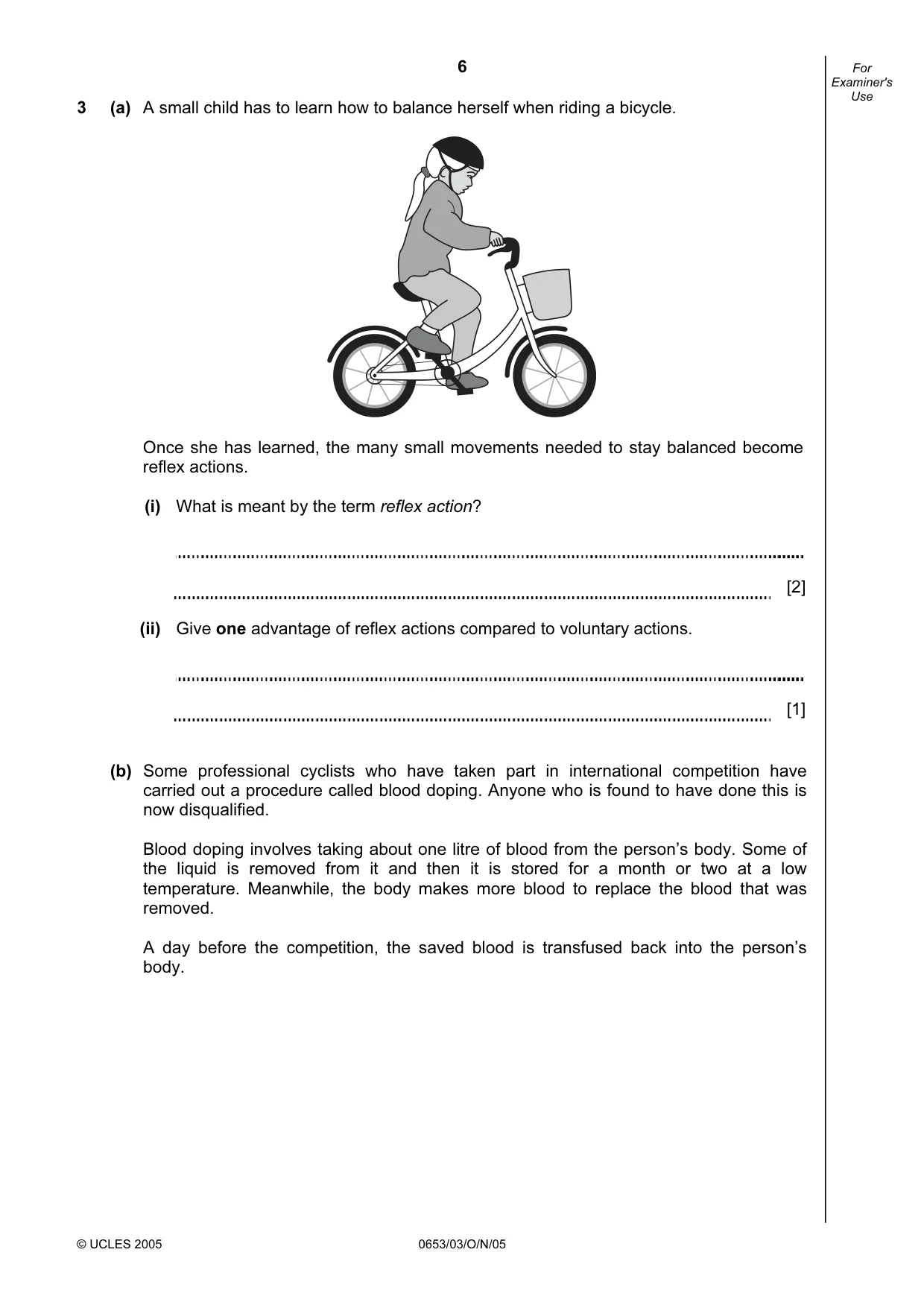 Cambridge IGCSE Science - Combined 0653 2005 Oct/Nov Paper 3 · Variant 1 question paper, page 6 of 20