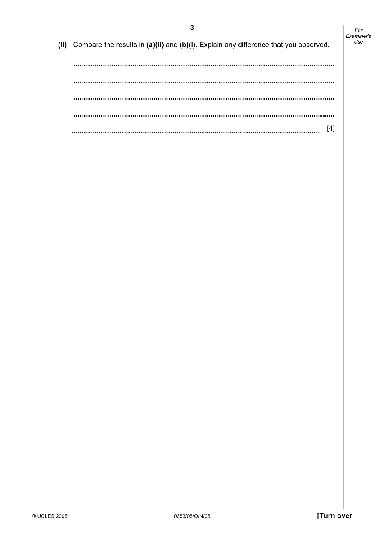 Cambridge IGCSE Science - Combined 0653 2005 Oct/Nov Paper 5 · Variant 1 question paper, page 3 of 12
