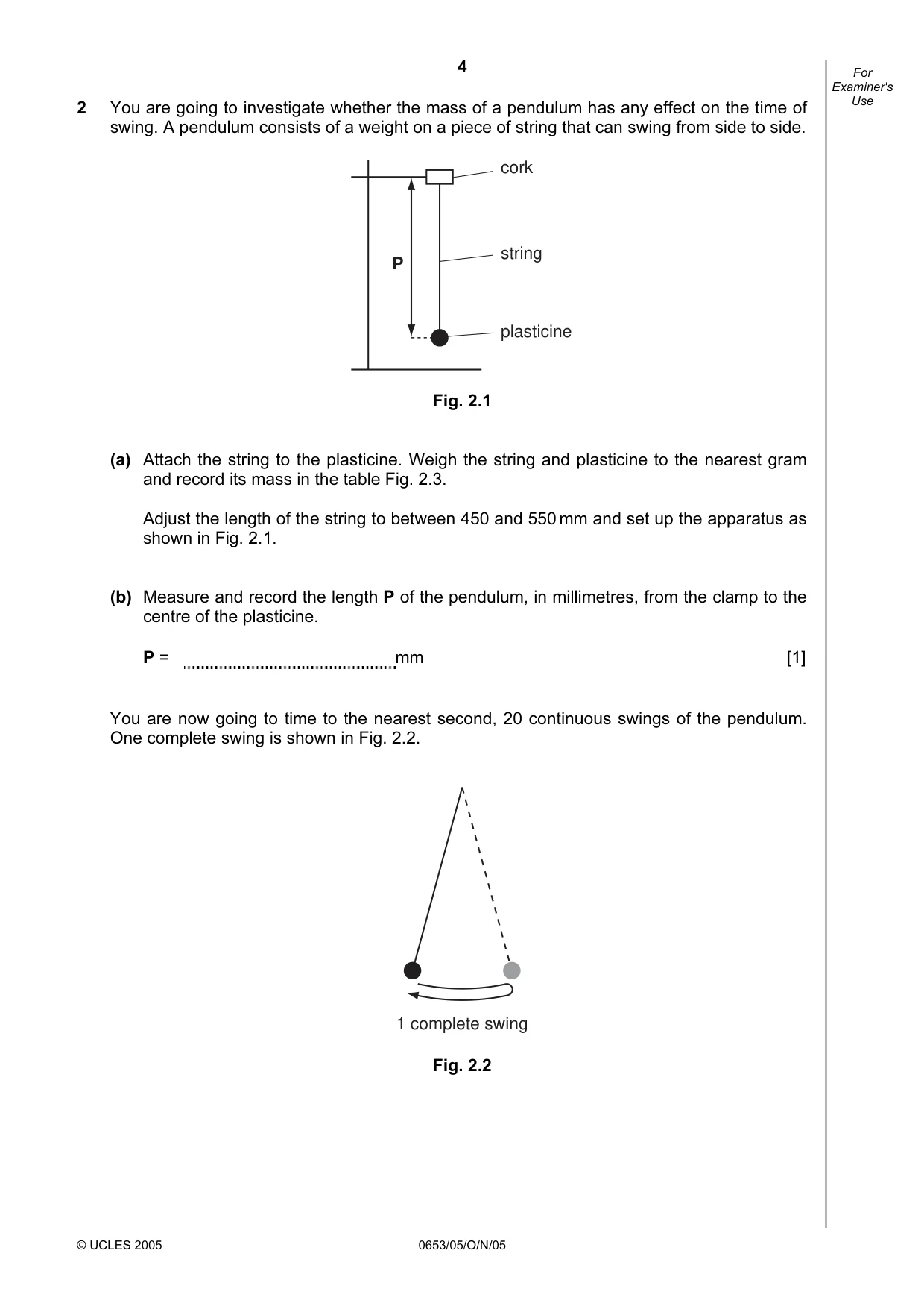 Cambridge IGCSE Science - Combined 0653 2005 Oct/Nov Paper 5 · Variant 1 question paper, page 4 of 12