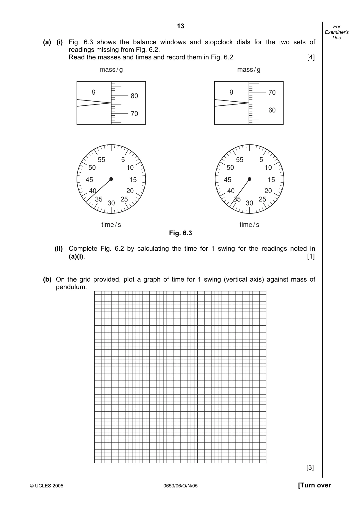 Cambridge IGCSE Science - Combined 0653 2005 Oct/Nov Paper 6 · Variant 1 question paper, page 13 of 16