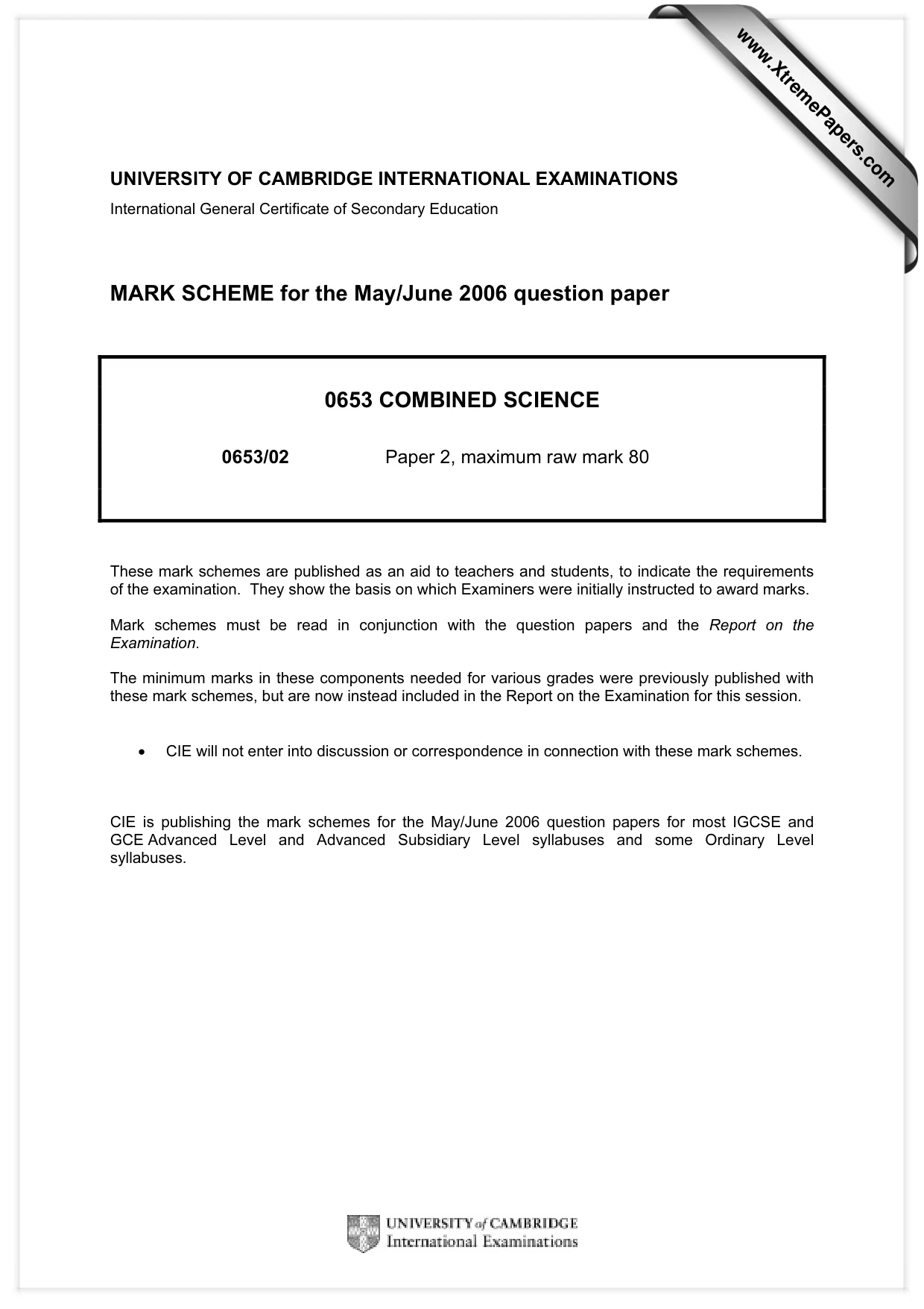 Mark scheme, page 1 of 10