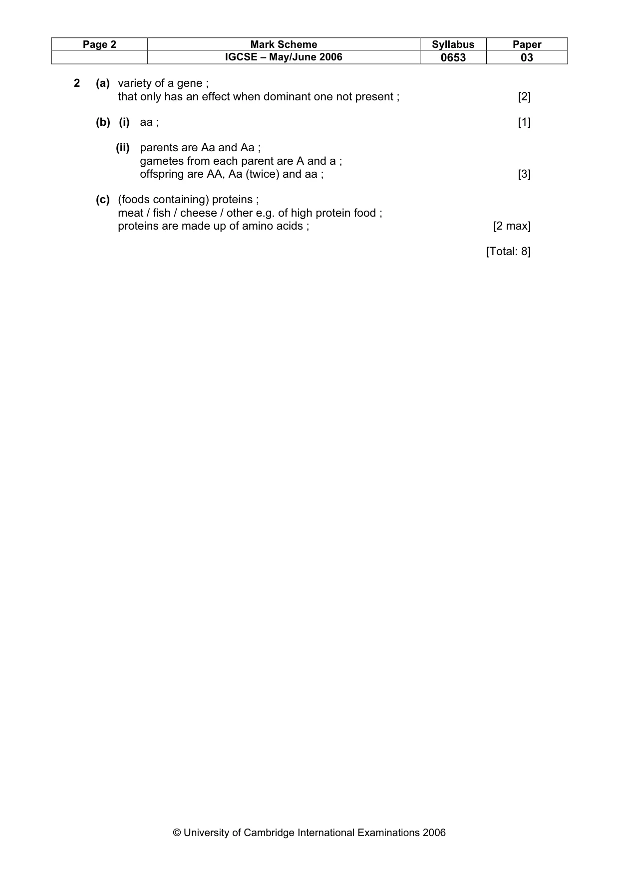 Mark scheme, page 3 of 10