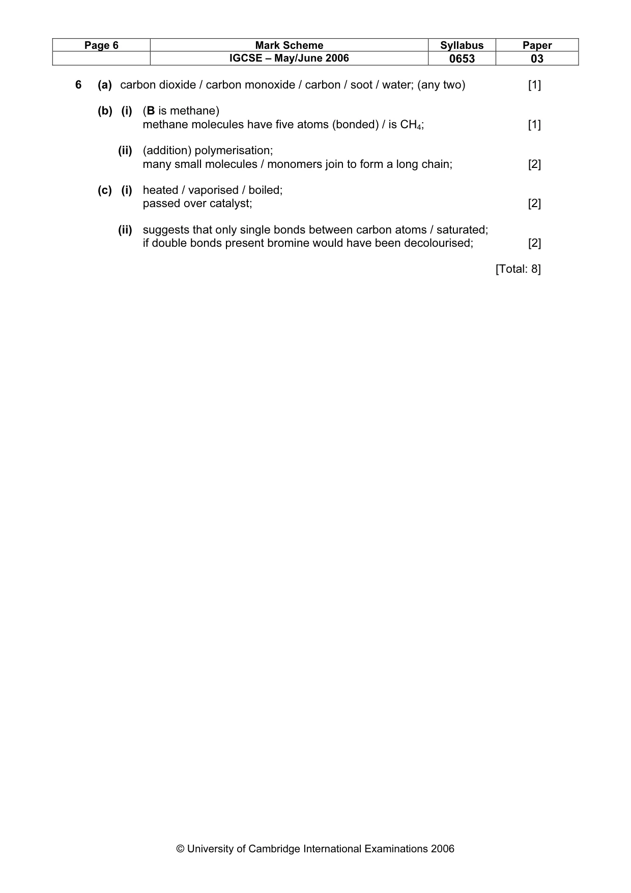 Mark scheme, page 7 of 10