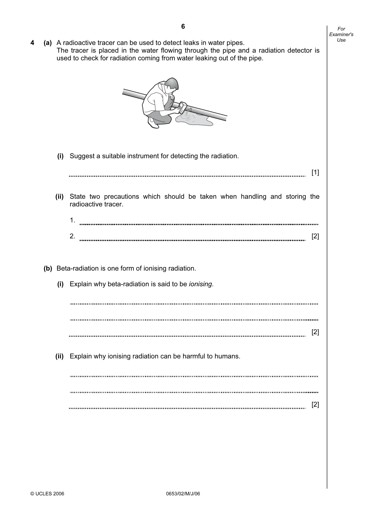 Cambridge IGCSE Science - Combined 0653 2006 May/June Paper 2 · Variant 1 question paper, page 6 of 20