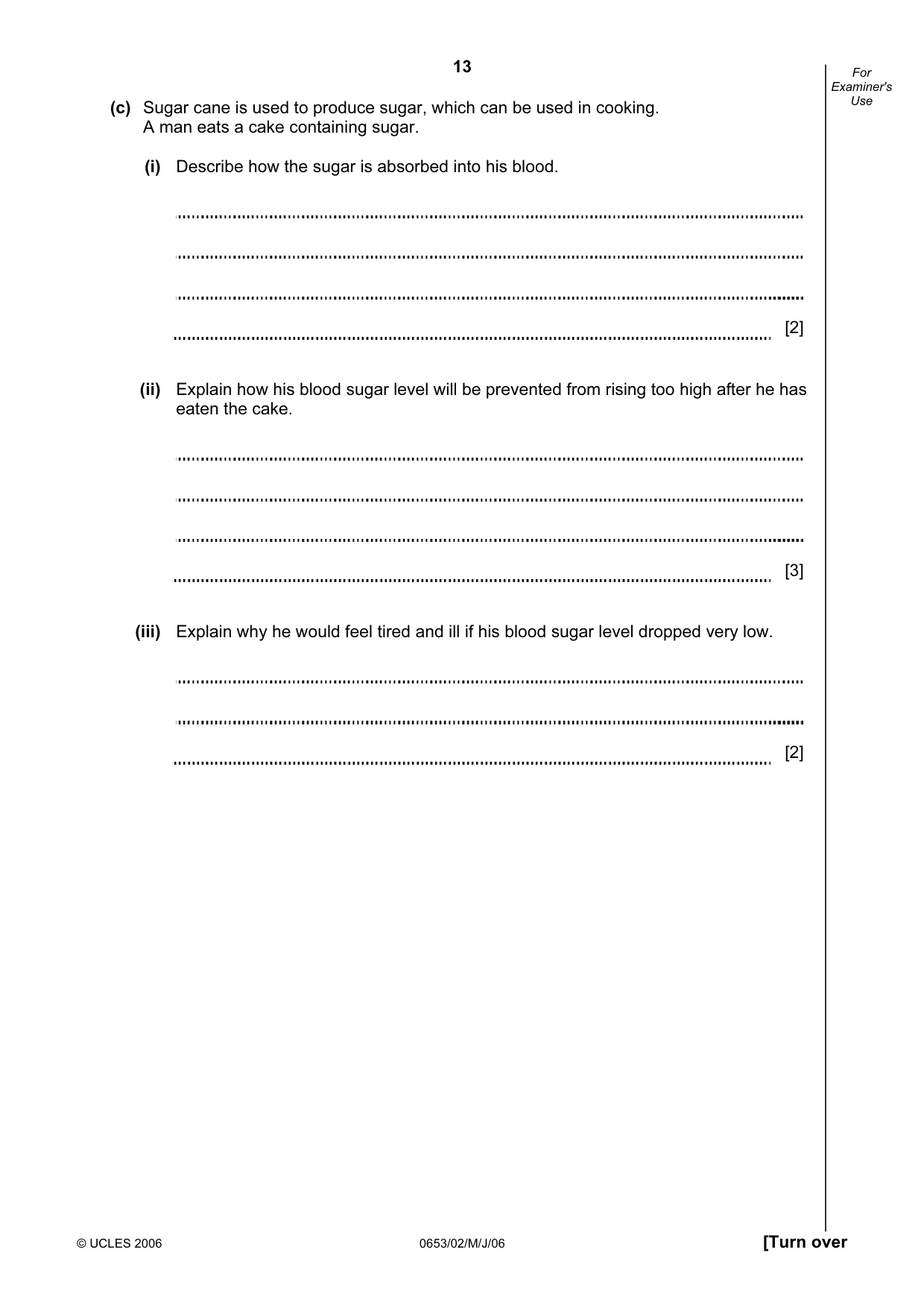 Cambridge IGCSE Science - Combined 0653 2006 May/June Paper 2 · Variant 1 question paper, page 13 of 20