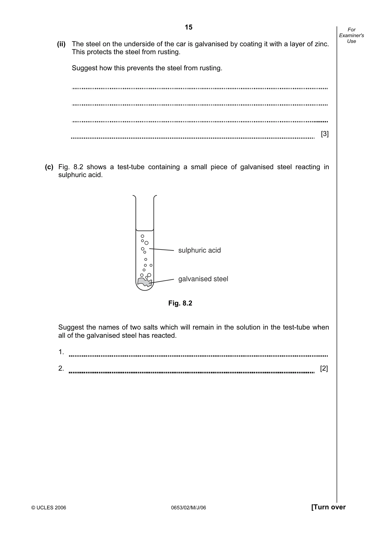Cambridge IGCSE Science - Combined 0653 2006 May/June Paper 2 · Variant 1 question paper, page 15 of 20