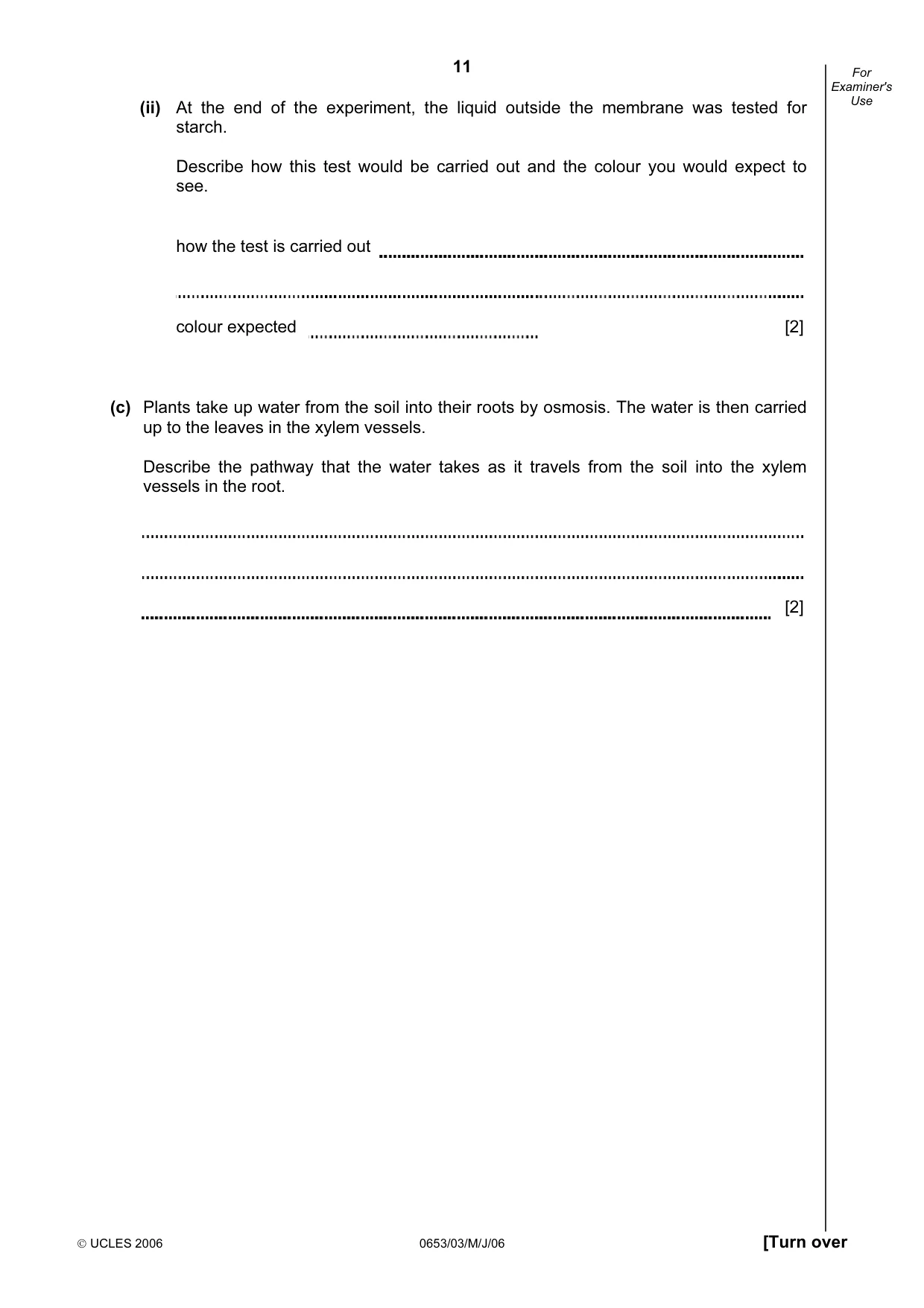 Cambridge IGCSE Science - Combined 0653 2006 May/June Paper 3 · Variant 1 question paper, page 11 of 24